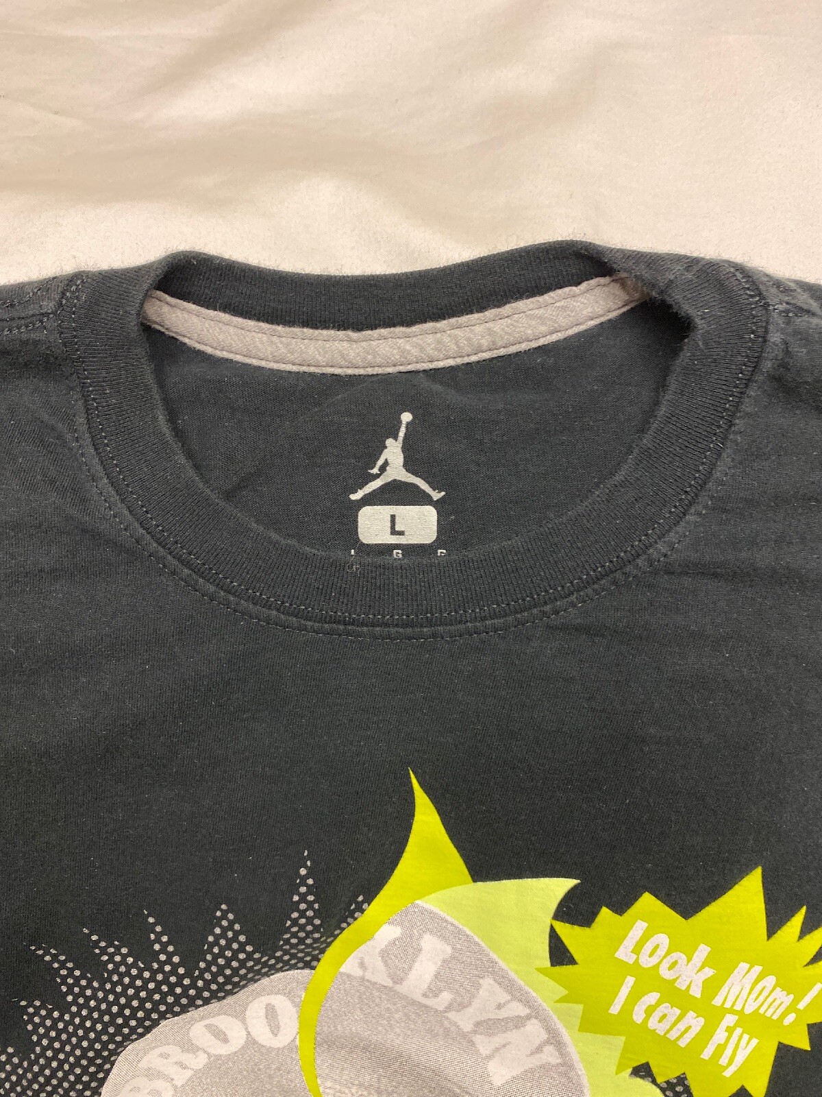 Mens Nike Air Jordan Brooklyn Mars Graphic Black Hip Hop T Shirt Size L Michael