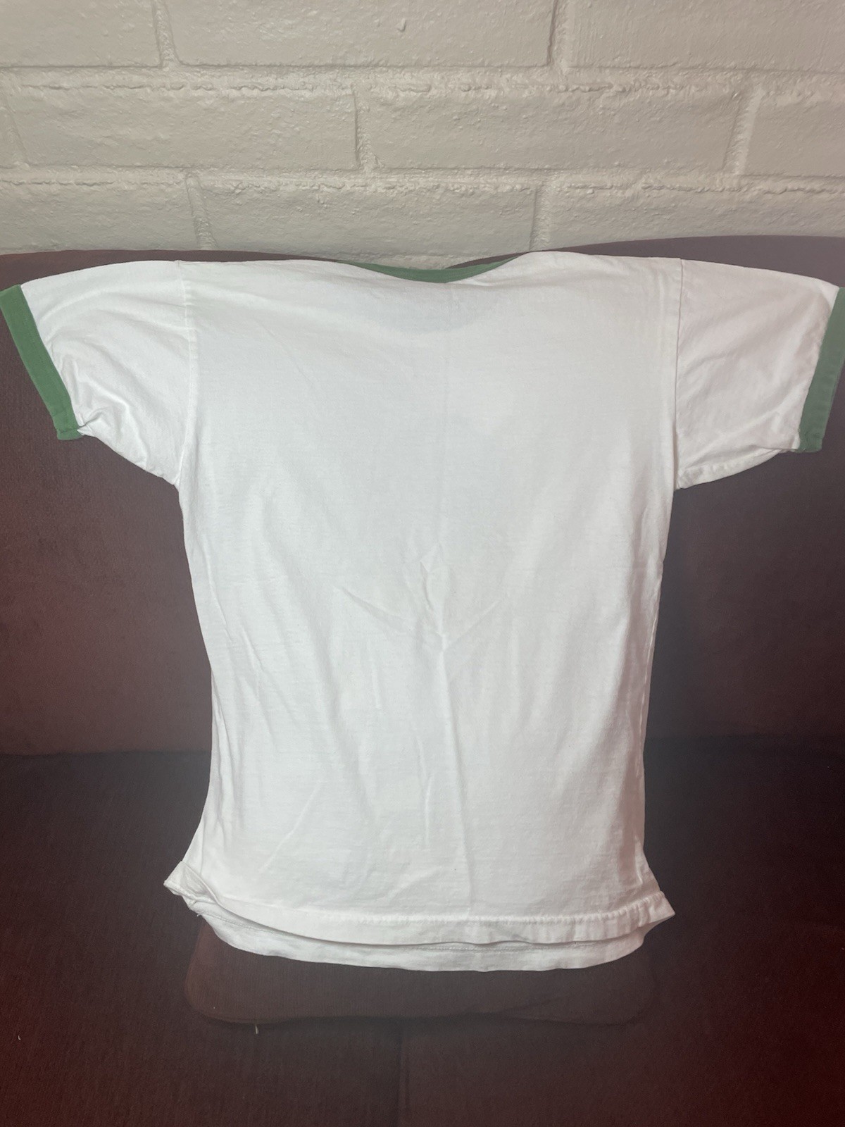 Vintage Marvel Hulk Men&rsquo;s L White/Green Ringer Graphic Tee Crew Neck