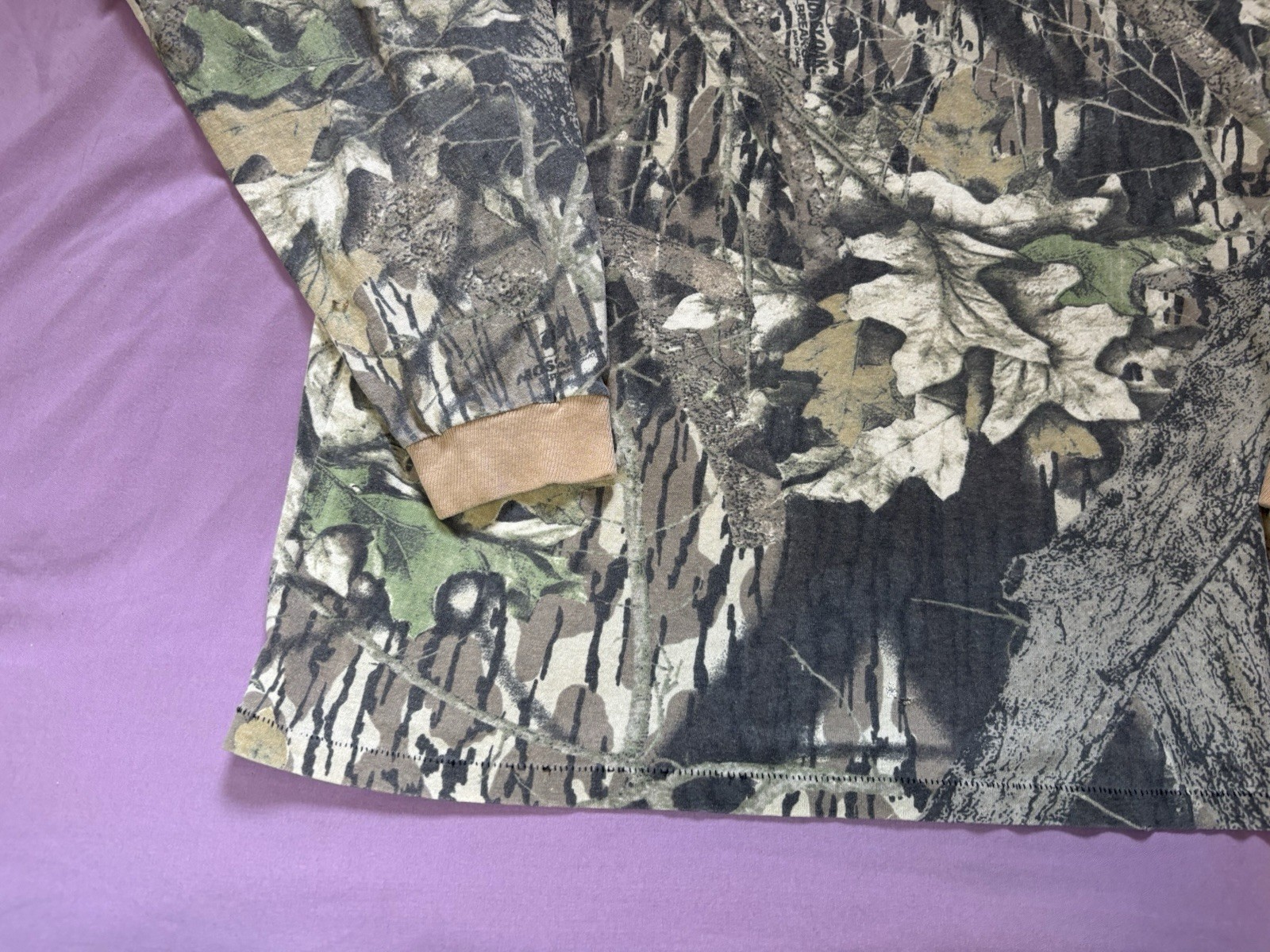 Vintage Mossy Oak Camo Long Sleeve Shirt Mens XL 90s USA Pocket Break Up