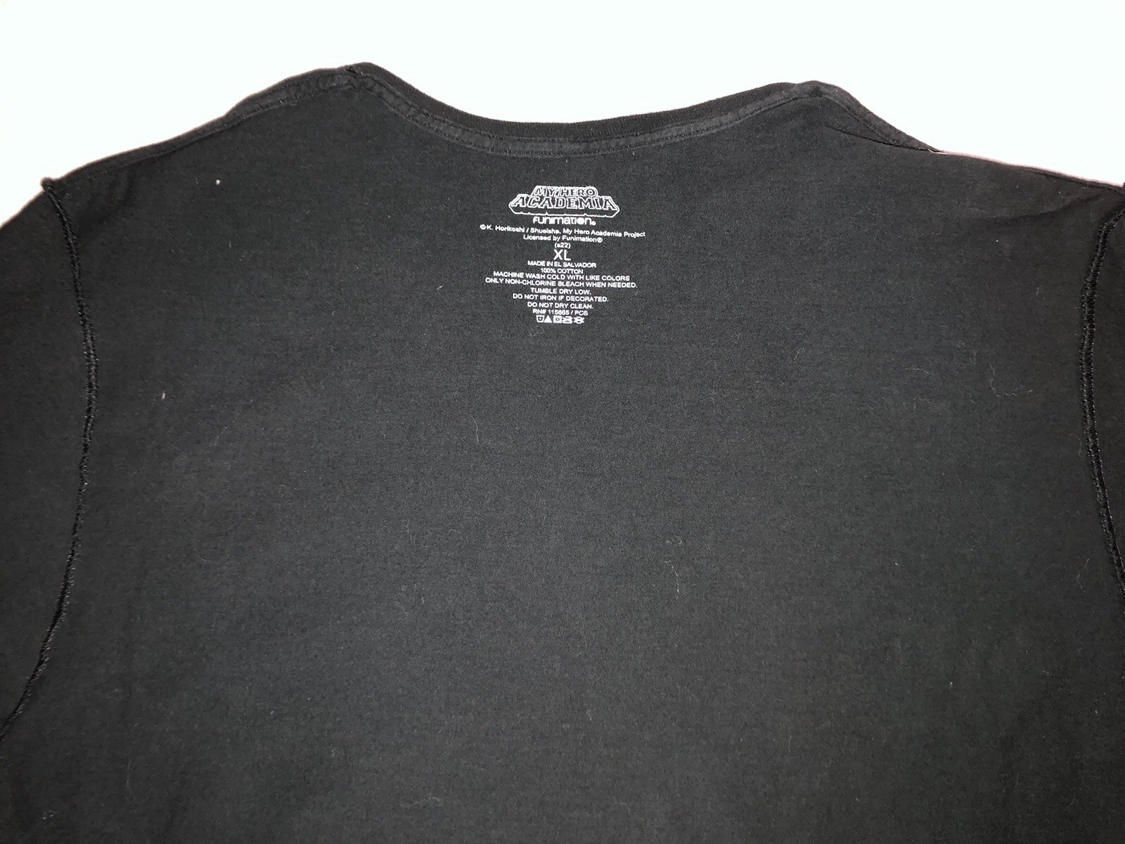 My Hero Academia New Adult T-Shirt – Panels of Bakugo & Ornage Kanji XL EUC A#1