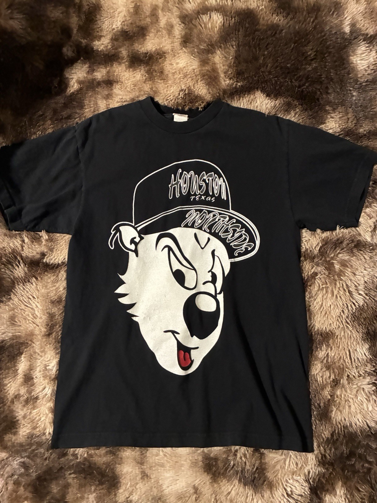 Shaka Active Houston Texas Graphic Print Black Men&rsquo;s L Crew Neck T-Shirt