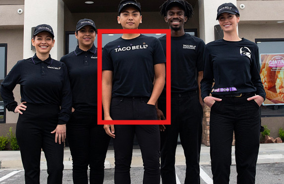 TACO BELL 🌮🔔 Employee Unisex Short Sleeve Screen Print LIVE MAS NiB Uniform