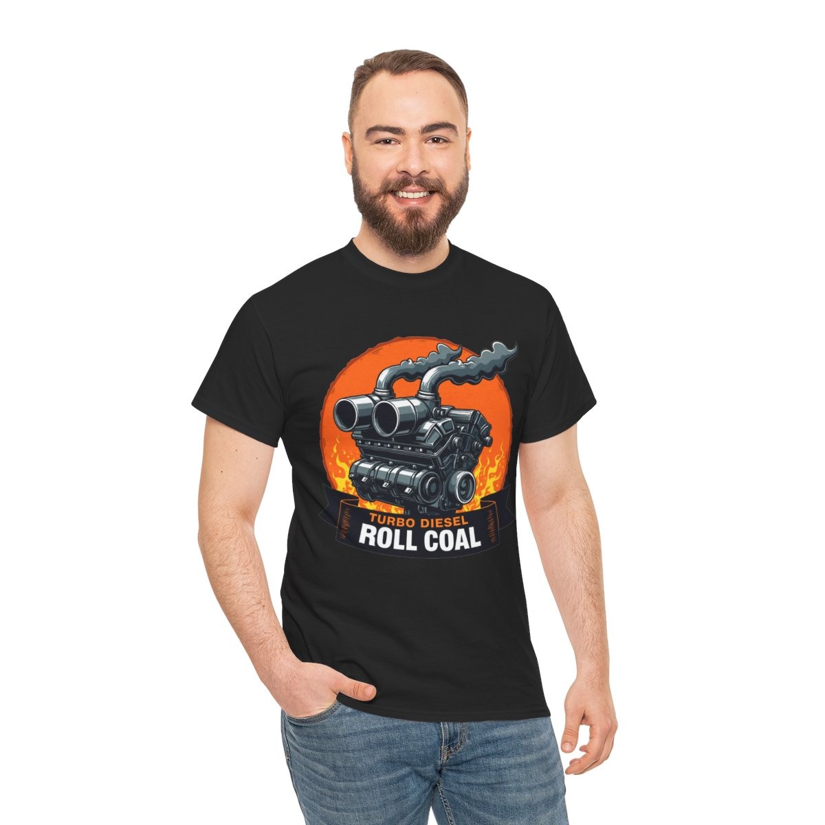 Turbo Diesel Roll Coal T-Shirt Graphic Tee for Truck Lovers Gift