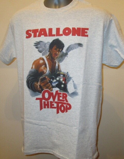 Over The Top 80s Film Poster T Shirt Sylvester Stallone Rambo Rocky Cobra T397