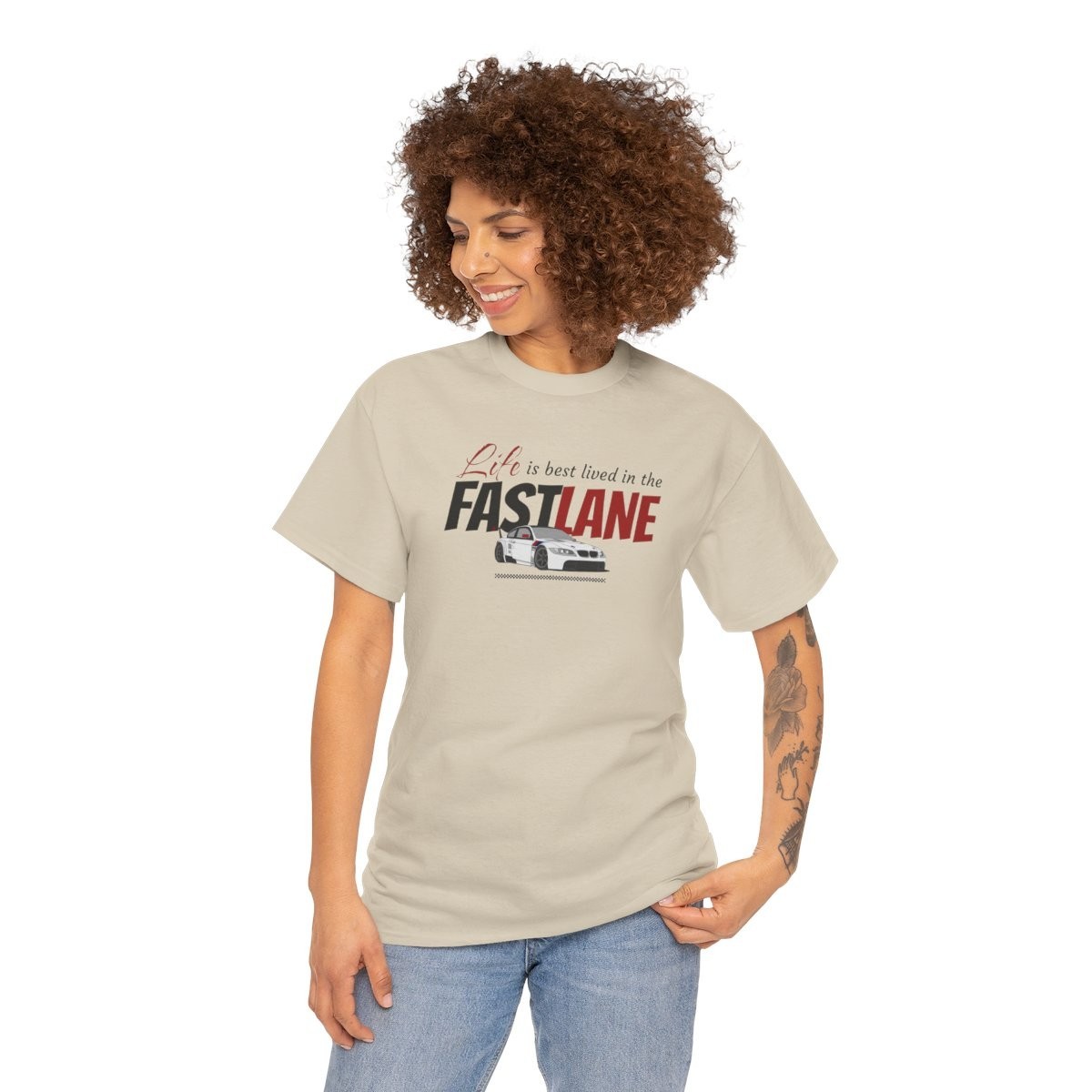Sports Car Racing Enthusiast Summer T-Shirt: Gildan Fast Lane Adult Tee