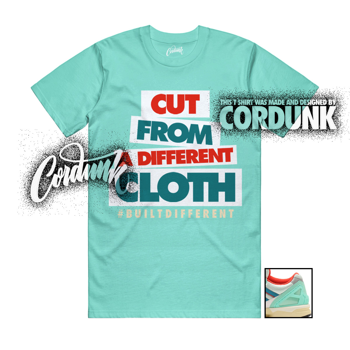 ZX 8000 Atmos G-SNK 11 Hydra Ocean Turquoise Star T Shirt Match CLOTH