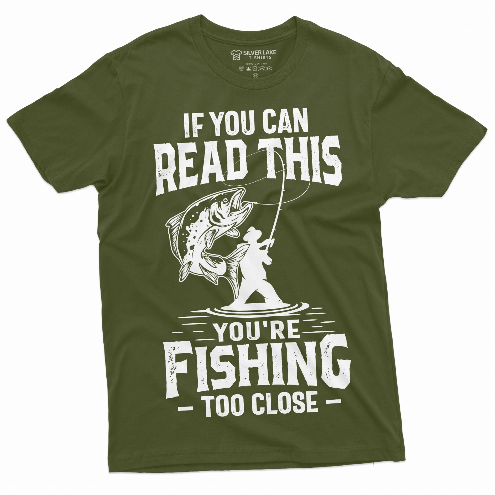 Men&rsquo;s Fishing Too Close T-Shirt Funny Fishing Shirt Fisherman Gift Fisherman Tee