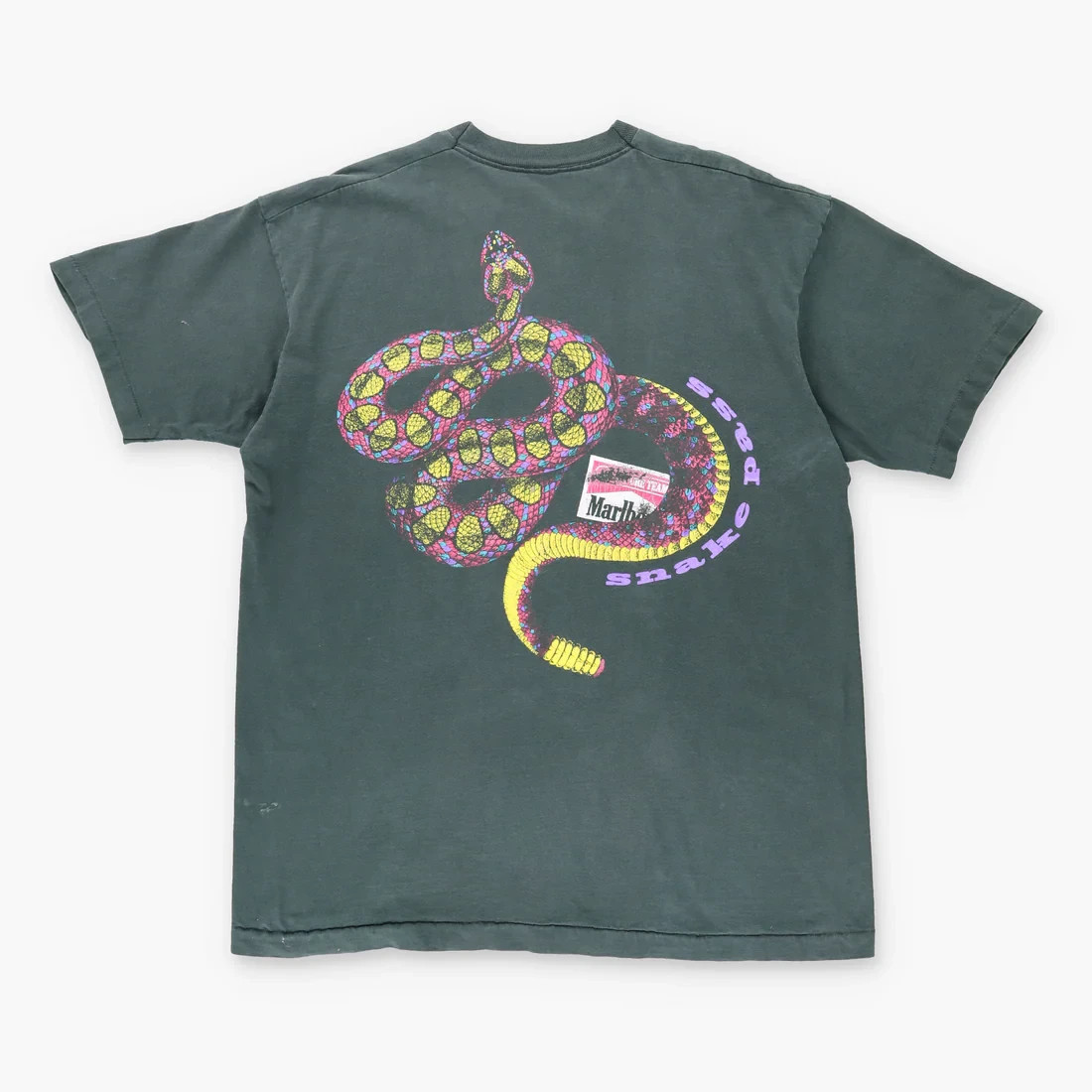 Vintage Marlboro &lsquo;Snake Pass&rsquo; 90s Double Sided Graphic RARE Pocket T-Shirt (XL)