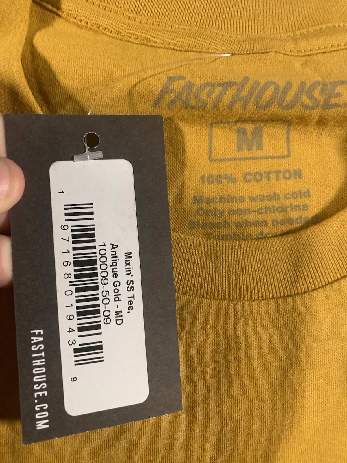 NWT Fasthouse Mixin&rsquo; Antique Gold T-Shirt “High Octane Gas & Haulin Ass” NEW