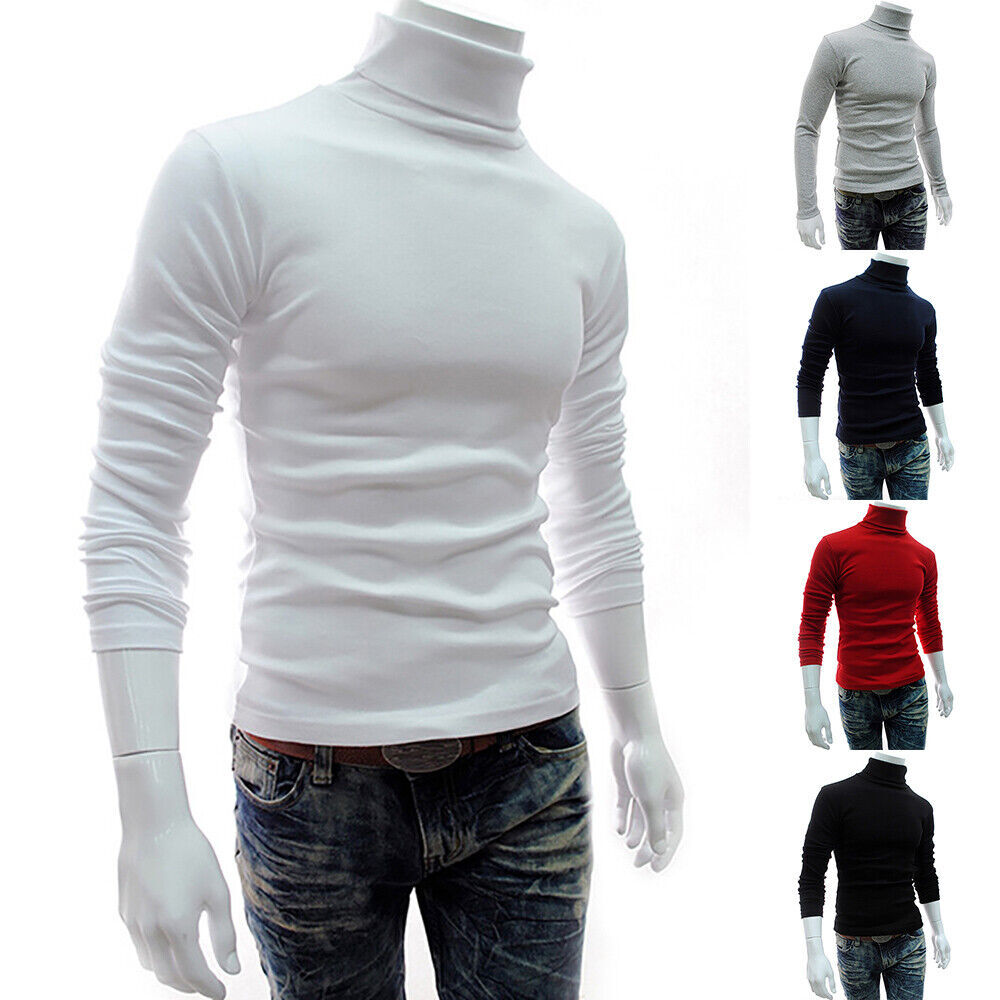 Men&rsquo;s Thermal Long Sleeve Compression Shirts Turtleneck Winter Base Layer Top US