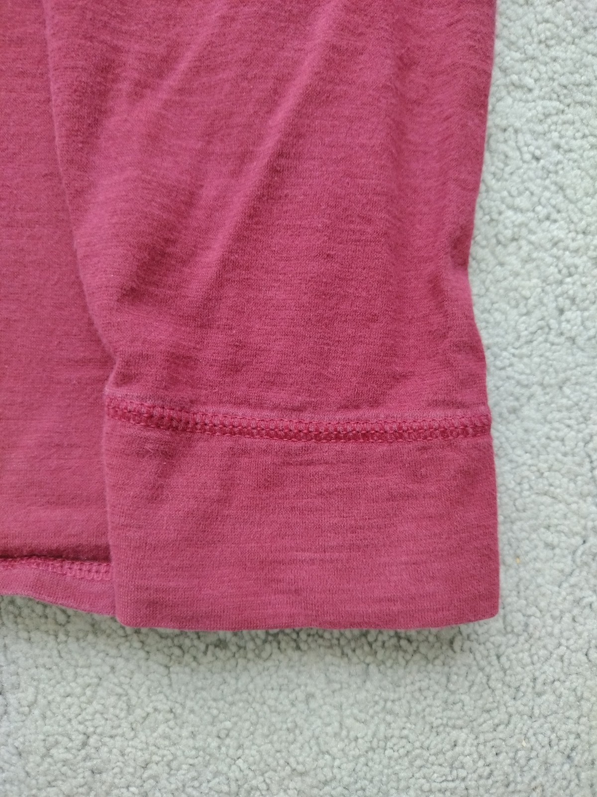 Hanes X-temp Mens L Maroon Henley Tee Shirt Flaws Pit 21.5&Prime; Length 28&Prime;