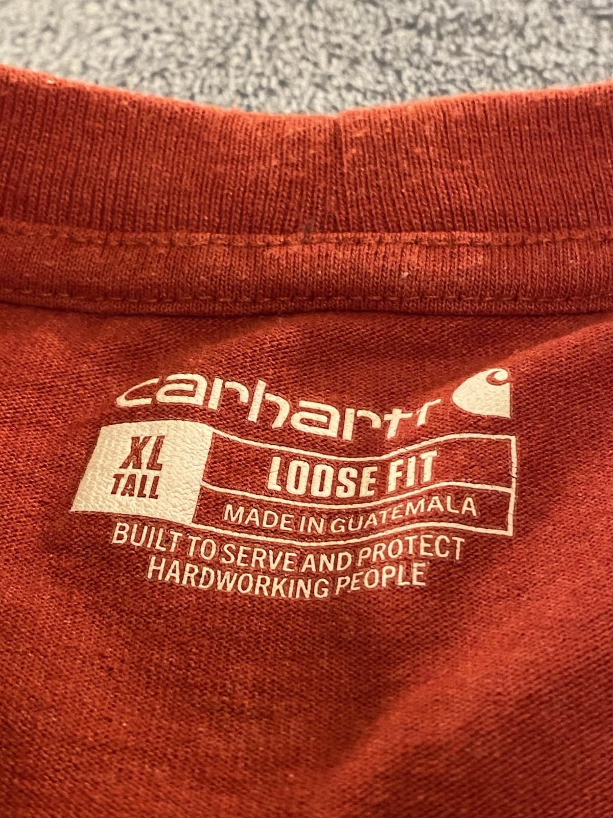 Lot of 4 Carhartt Men&rsquo;s XL Tall Loose Fit Pocket T-Shirts, Men’s Work Wear
