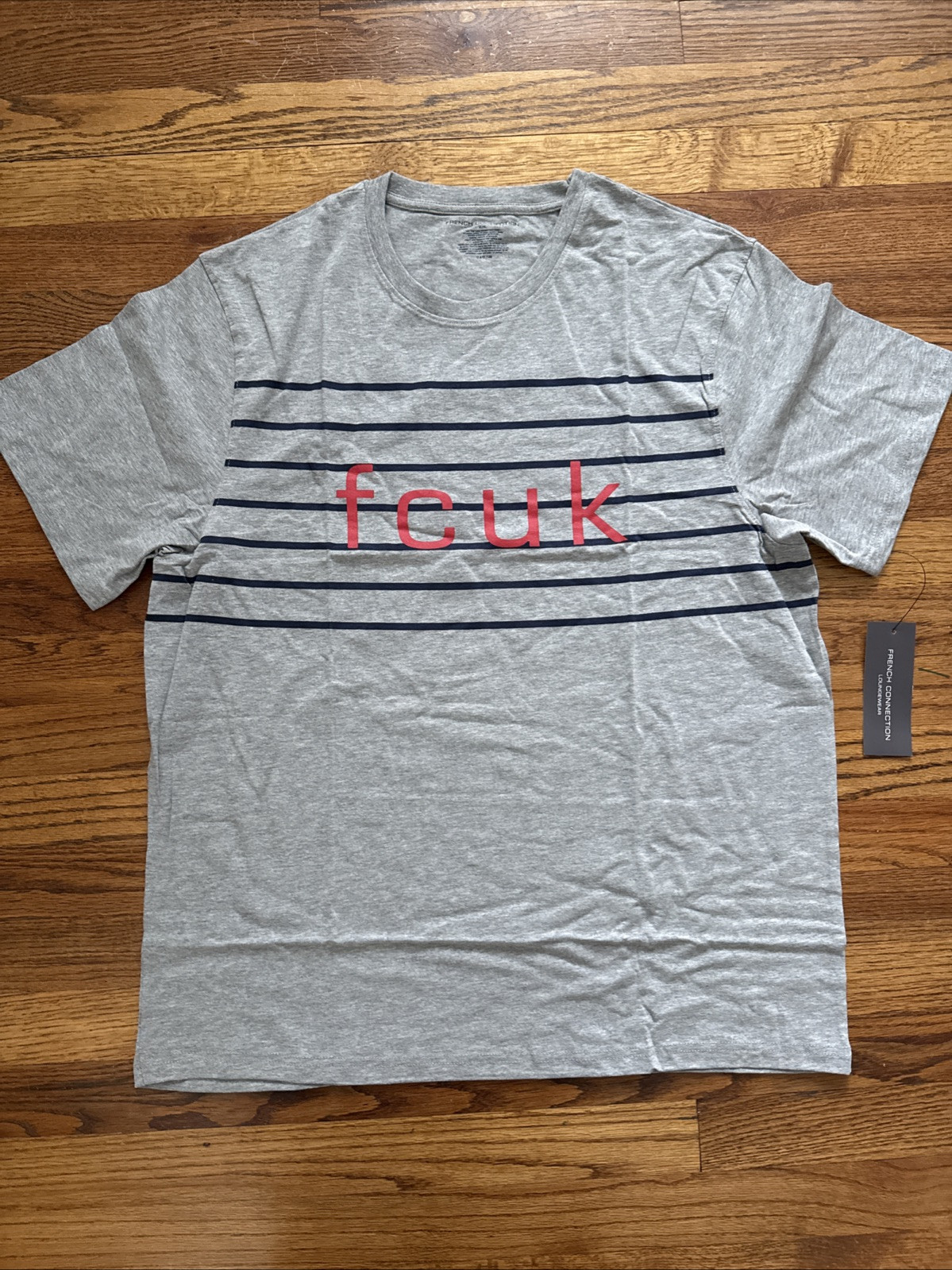 NEW FRENCH CONNECTION T-Shirt Men Gray Adult Tee Size XL