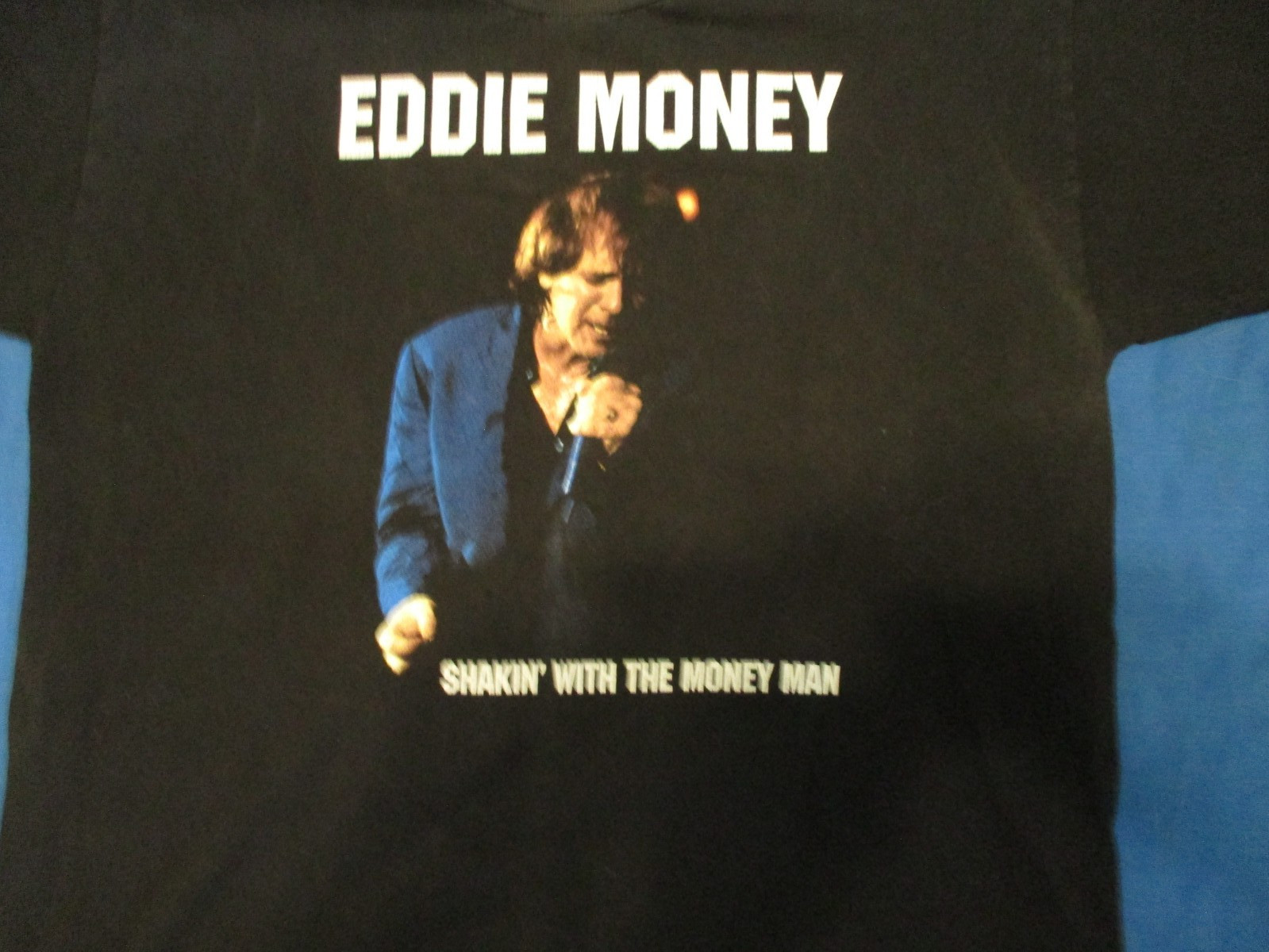 Eddie Money Shakin&rsquo; With The Money Man Two Sided T-Shirt Black XL 100% Cotton