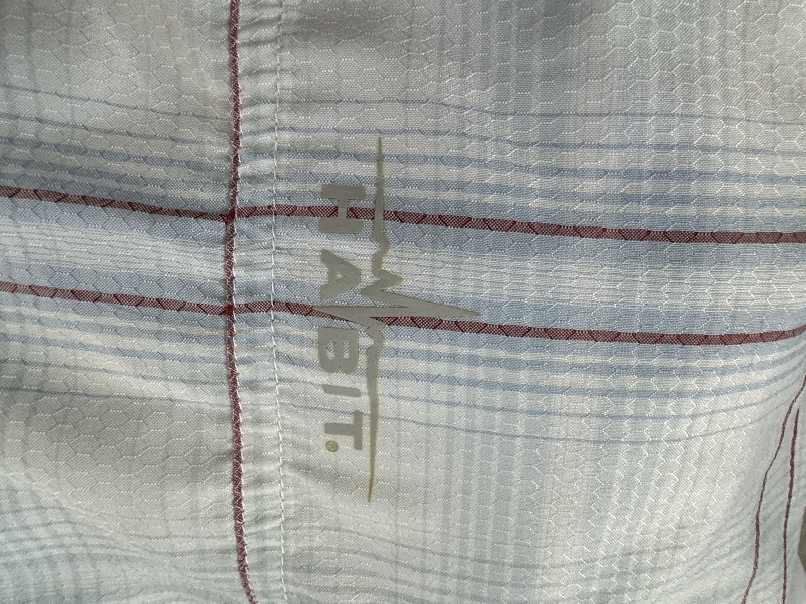 Habit Travel Shirt L Plaid UPF 40 Sun Protection Lightweight Fishing Sports