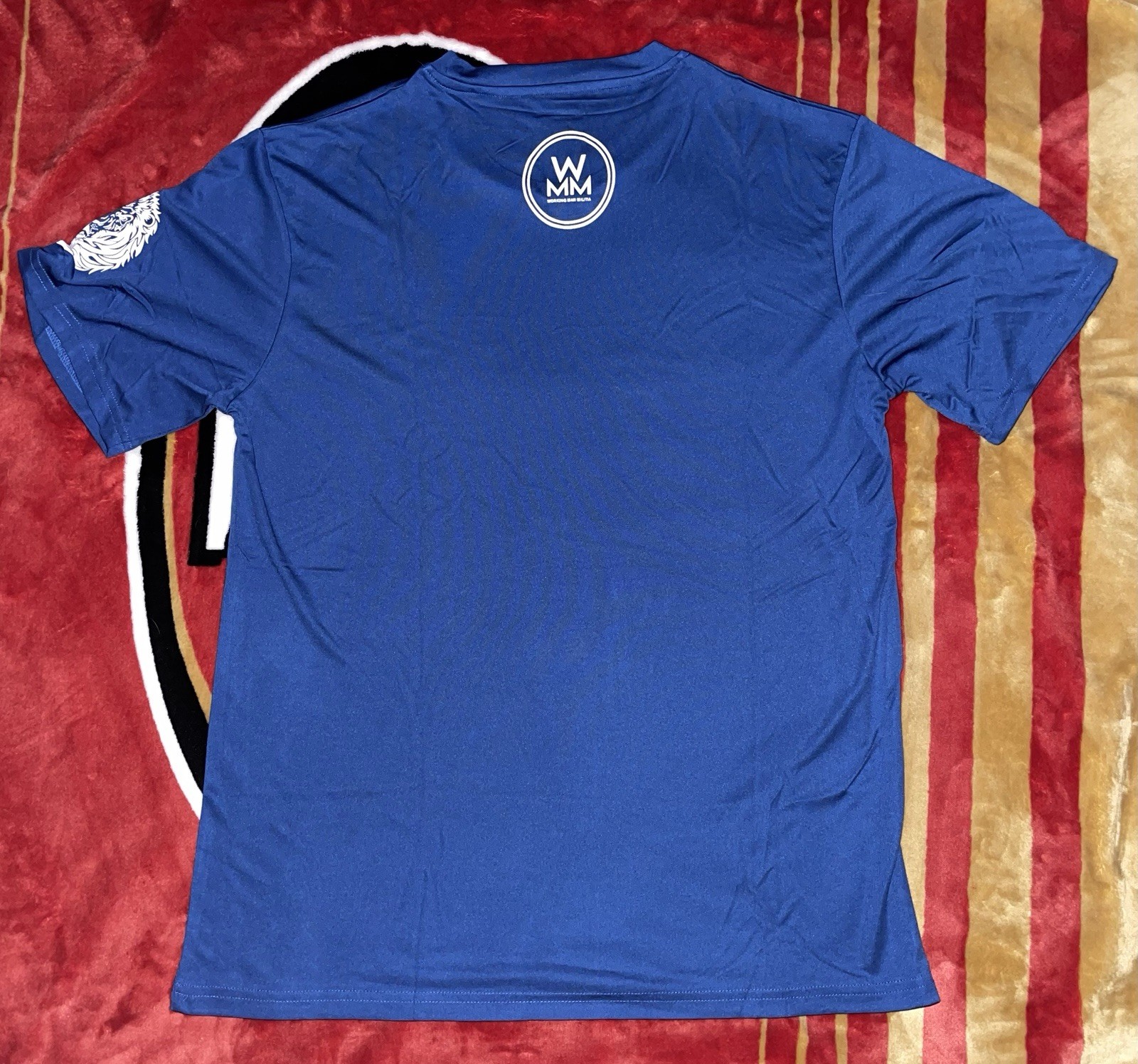 Working Man Militia Lion Red (Medium) & Blue (Large) Short Sleeve T Shirt Bundle
