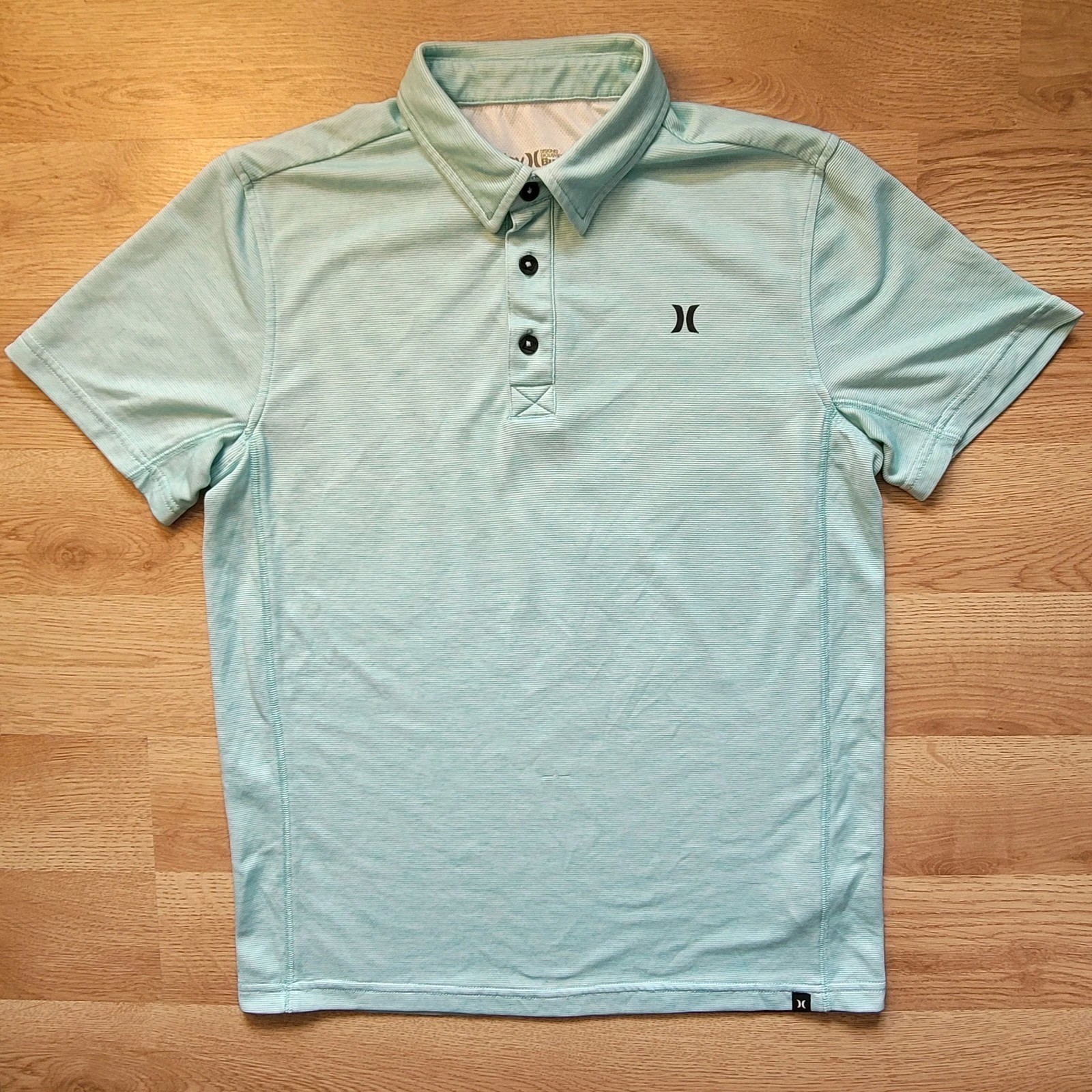 Hurley Nike Dri‑FIT Men’s Light Blue Polo Shirt S — Flaw