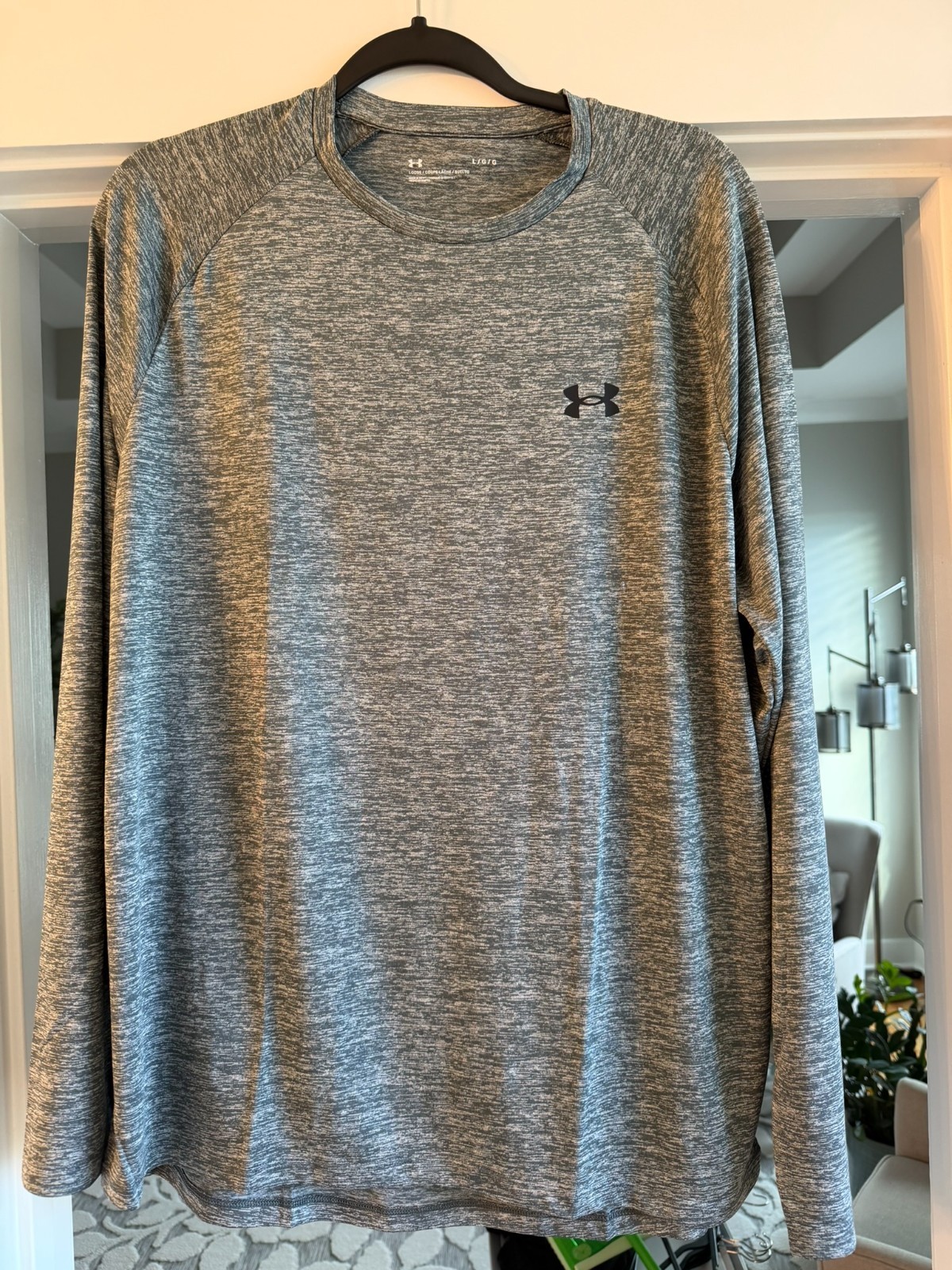 Under Armour Men&rsquo;s Tech 2.0 Long-Sleeve T-Shirt Pitch Gray/Black Size L Large