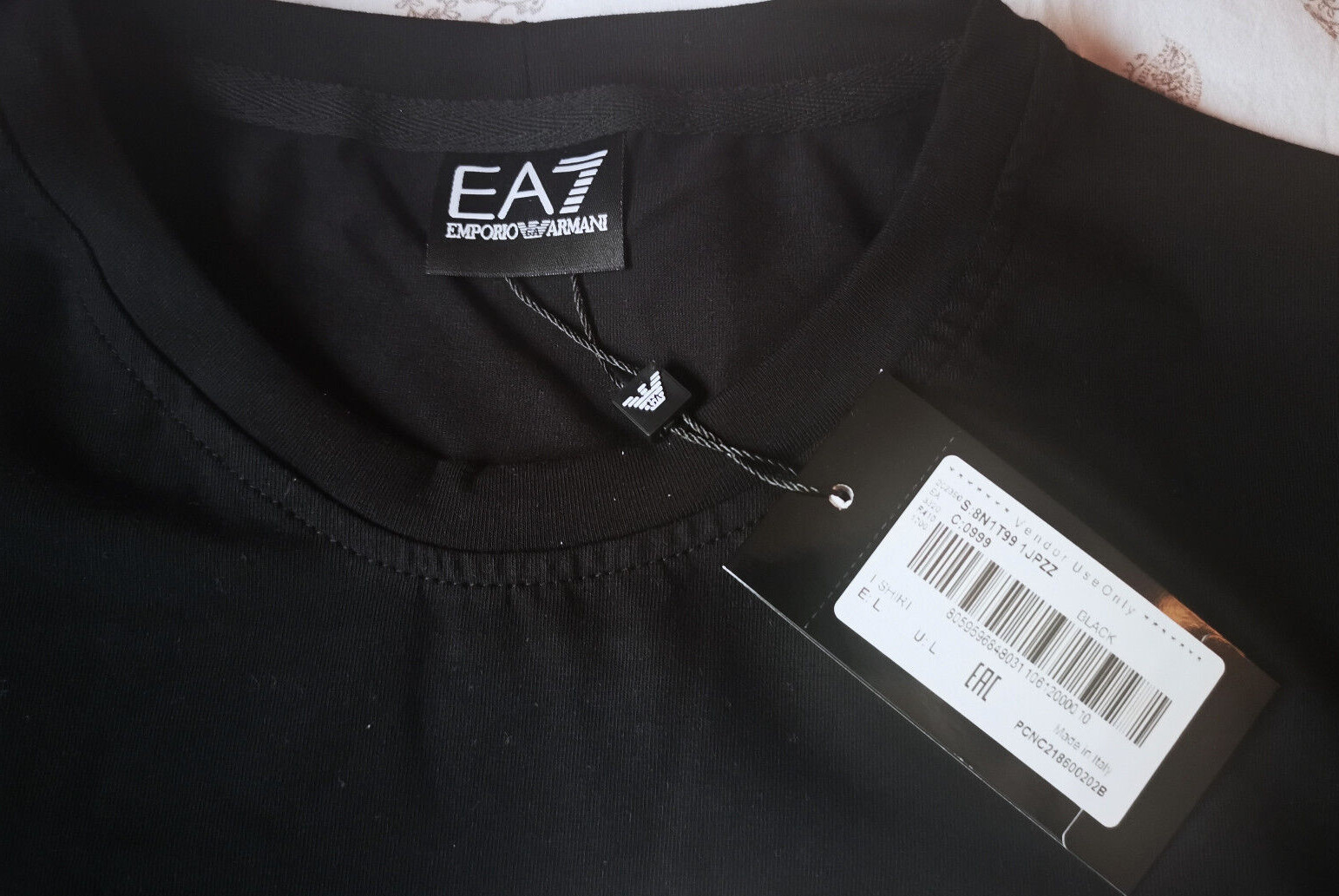 EMPORIO ARMANI Black T-shirt EA Men&rsquo;s Tshirt Size.: M L XL XXL XXXL New