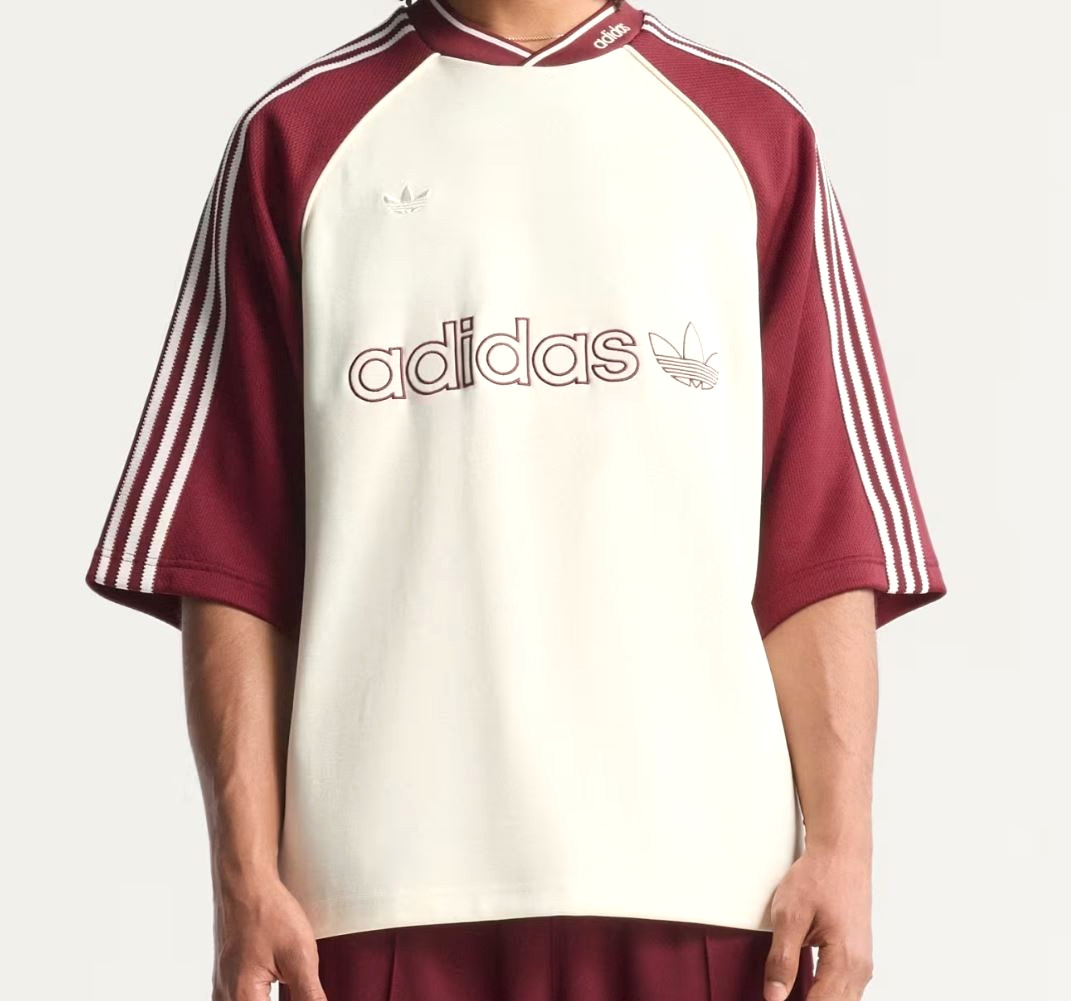 NEW MENS ADIDAS ORIGINALS OVERSIZE PREMIUM TREFOIL JERSEY SHIRT ~MEDIUM #JV7600