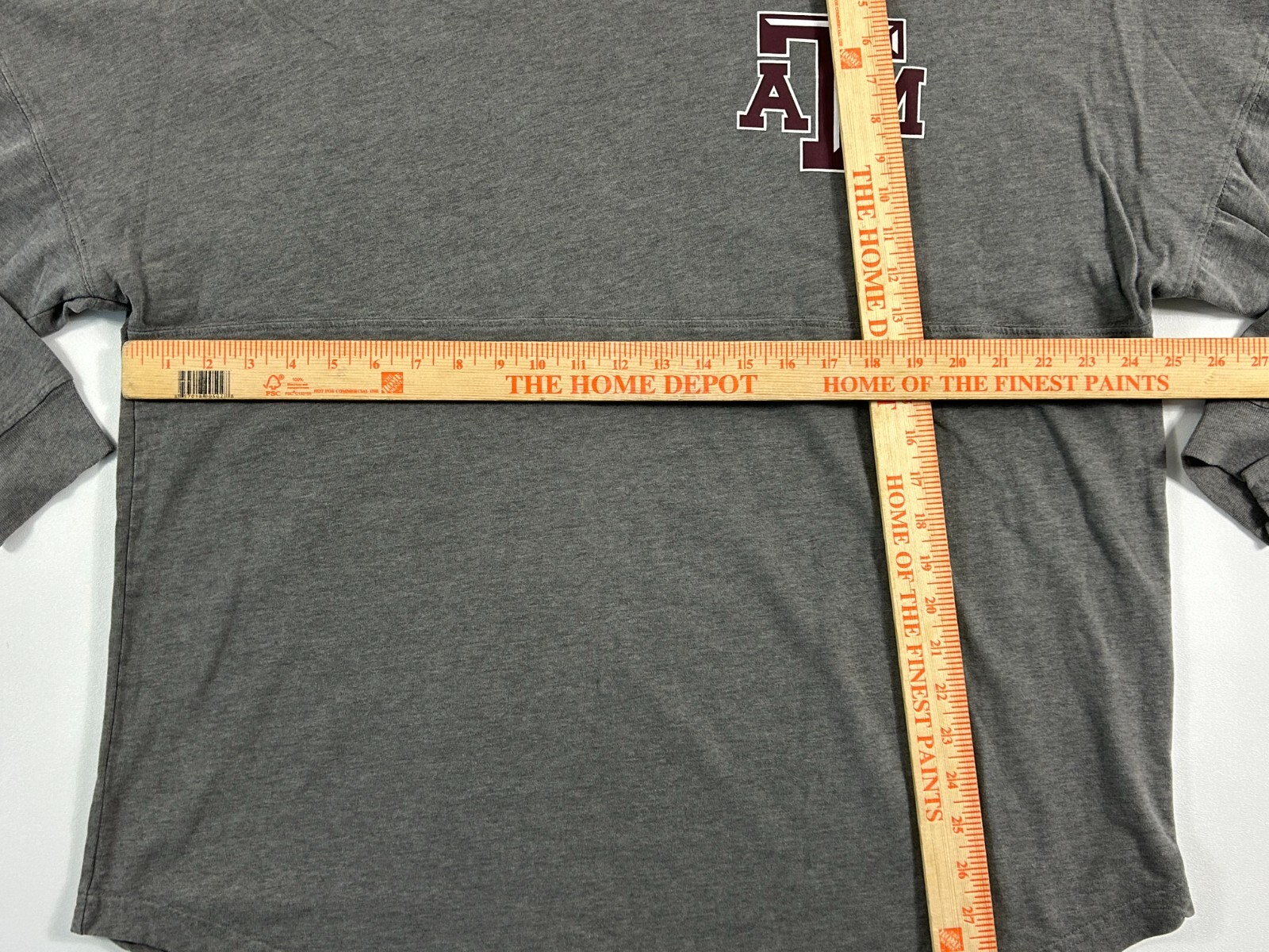 Knight Apparel T-Shirt Men&rsquo;s Gray XL Crewneck Long Sleeve Texas A&M University