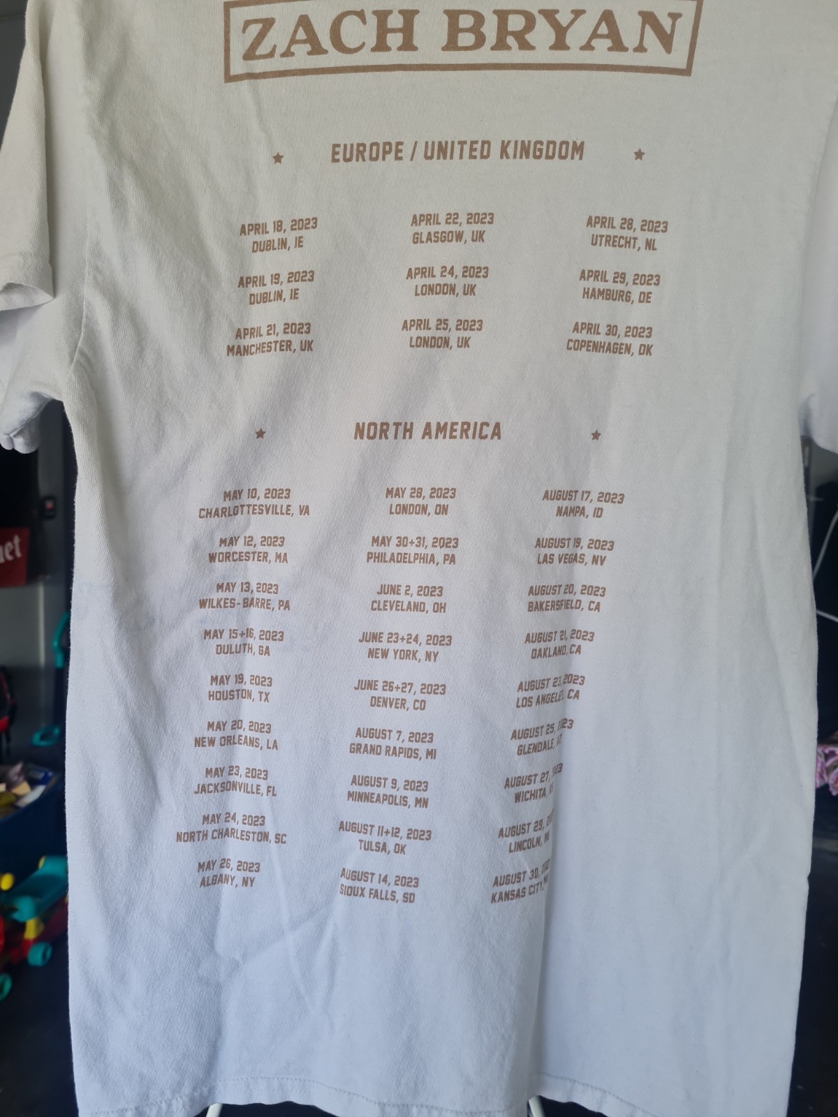 Zach Bryan Burn Tour Shirt Mens Medium Western Country Concert Merch World 2023