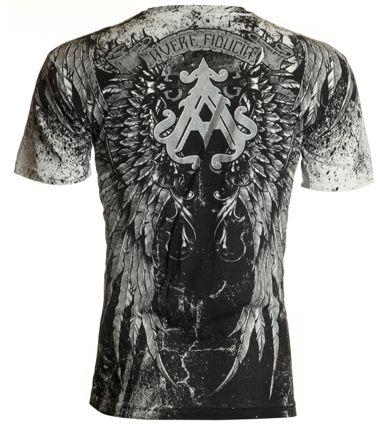 Archaic By Affliction Men&rsquo;s T-Shirt HOLYMAN Black Cross Skull Biker M-3XL
