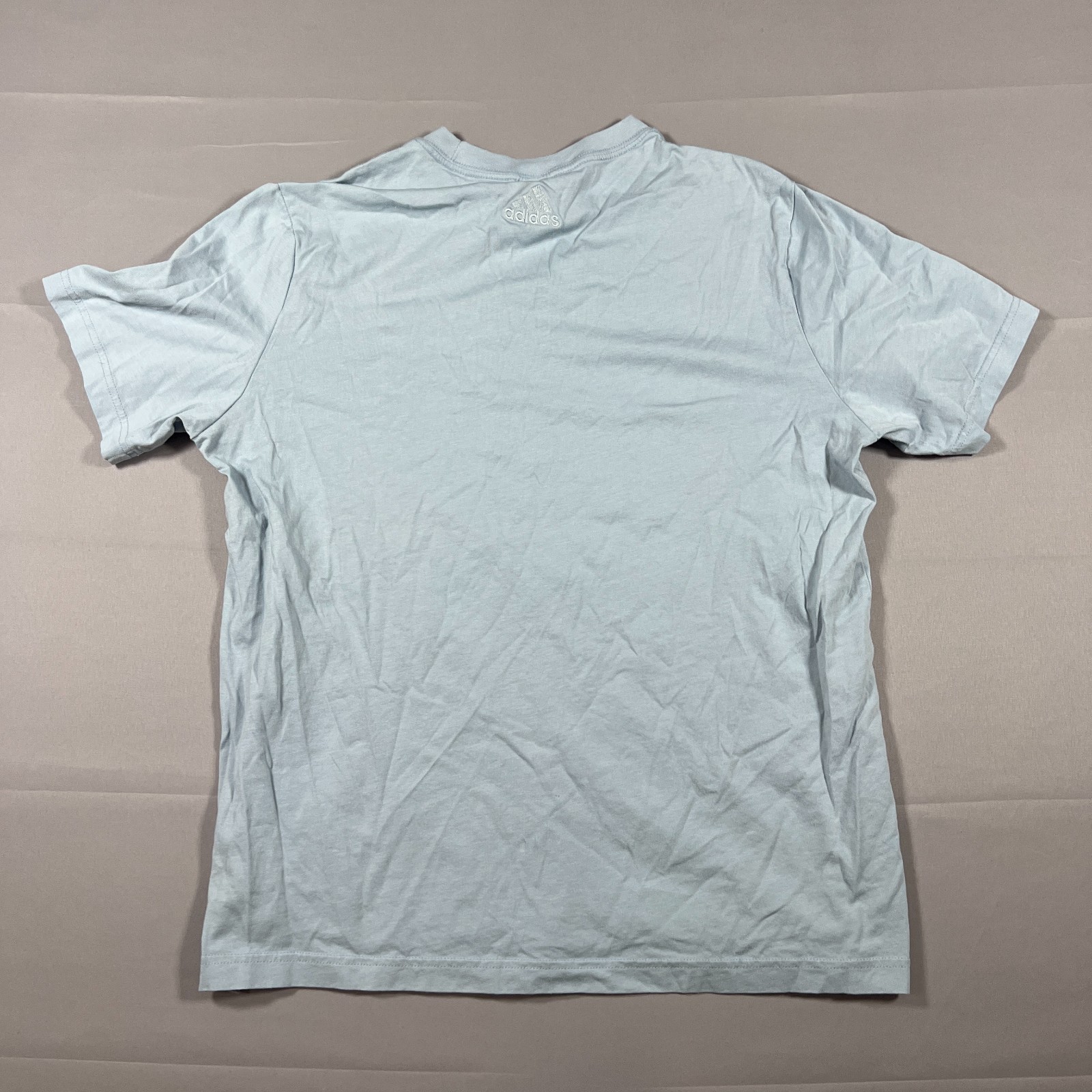Set Of 2 Adidas Essentials T Shirt Mens M Wonder Blue Embroidered Logo Crew Neck