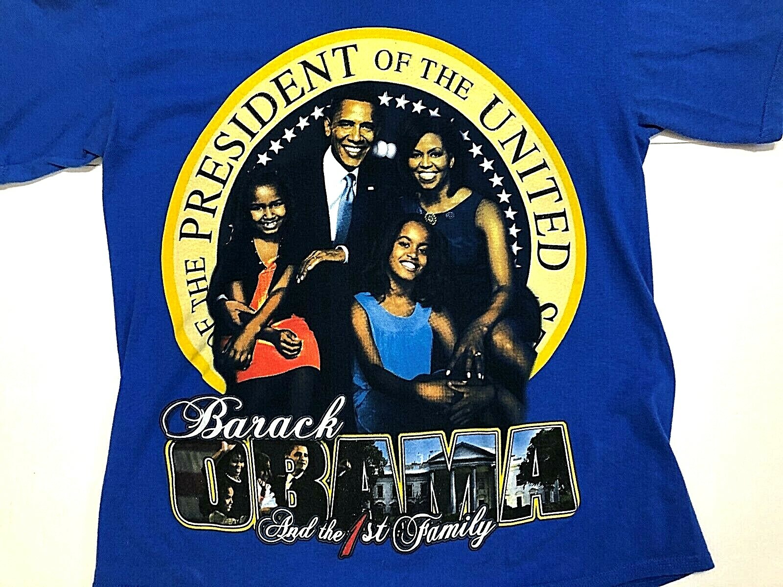 Vtg President Candidate Barack Obama T-Shirt Make the DReam Come True 1st Family