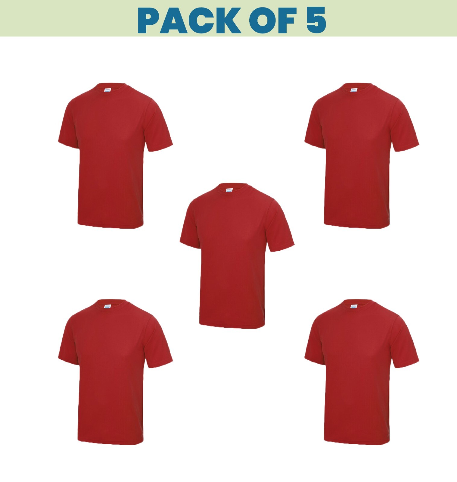 Pack 5 & 3 Just Cool AWDis T-Shirt Plain Casual Wear stag do hen Unisex JC001