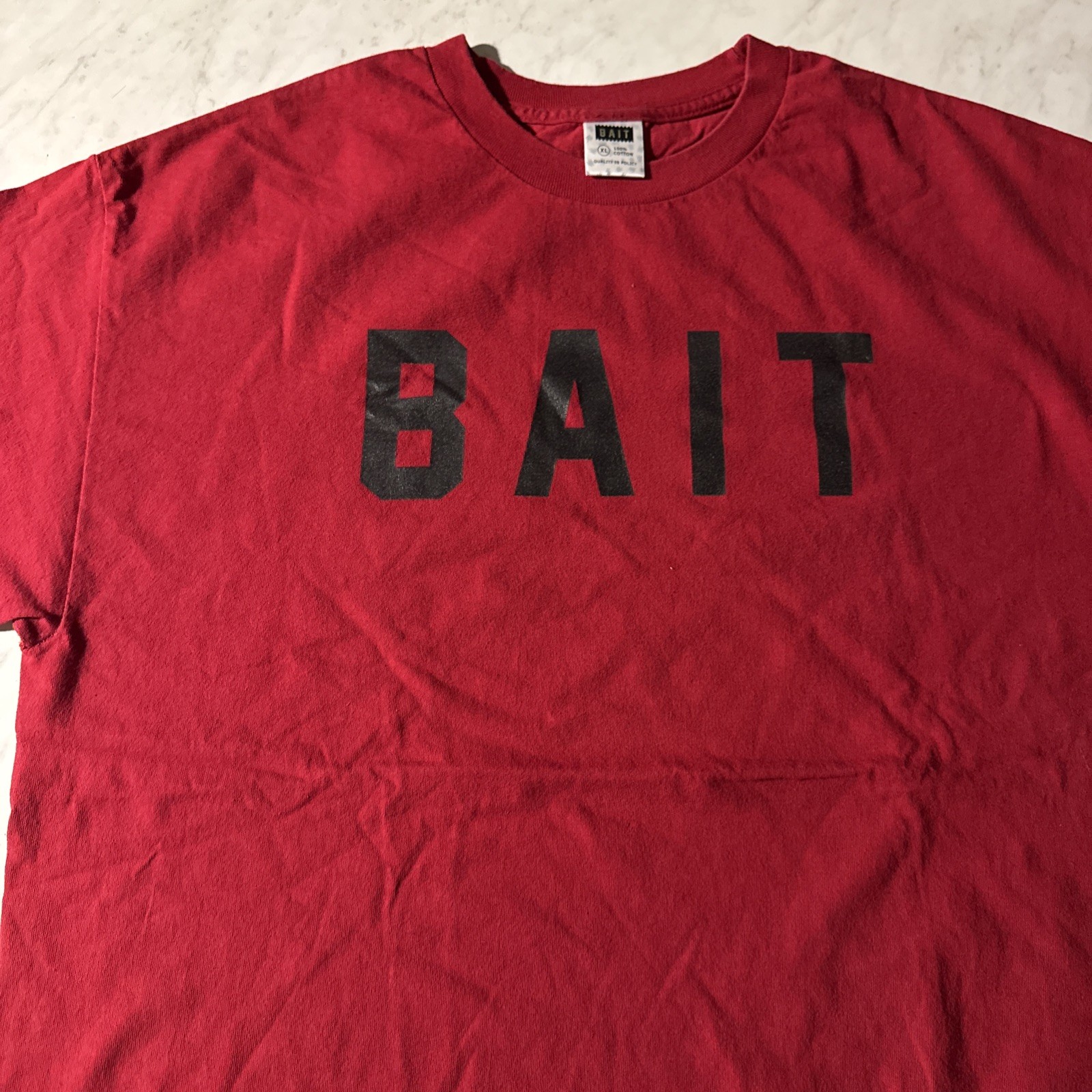 BAIT Shirt Short sleeve Red/Black- Size XL Vintage Tee anime collection shop