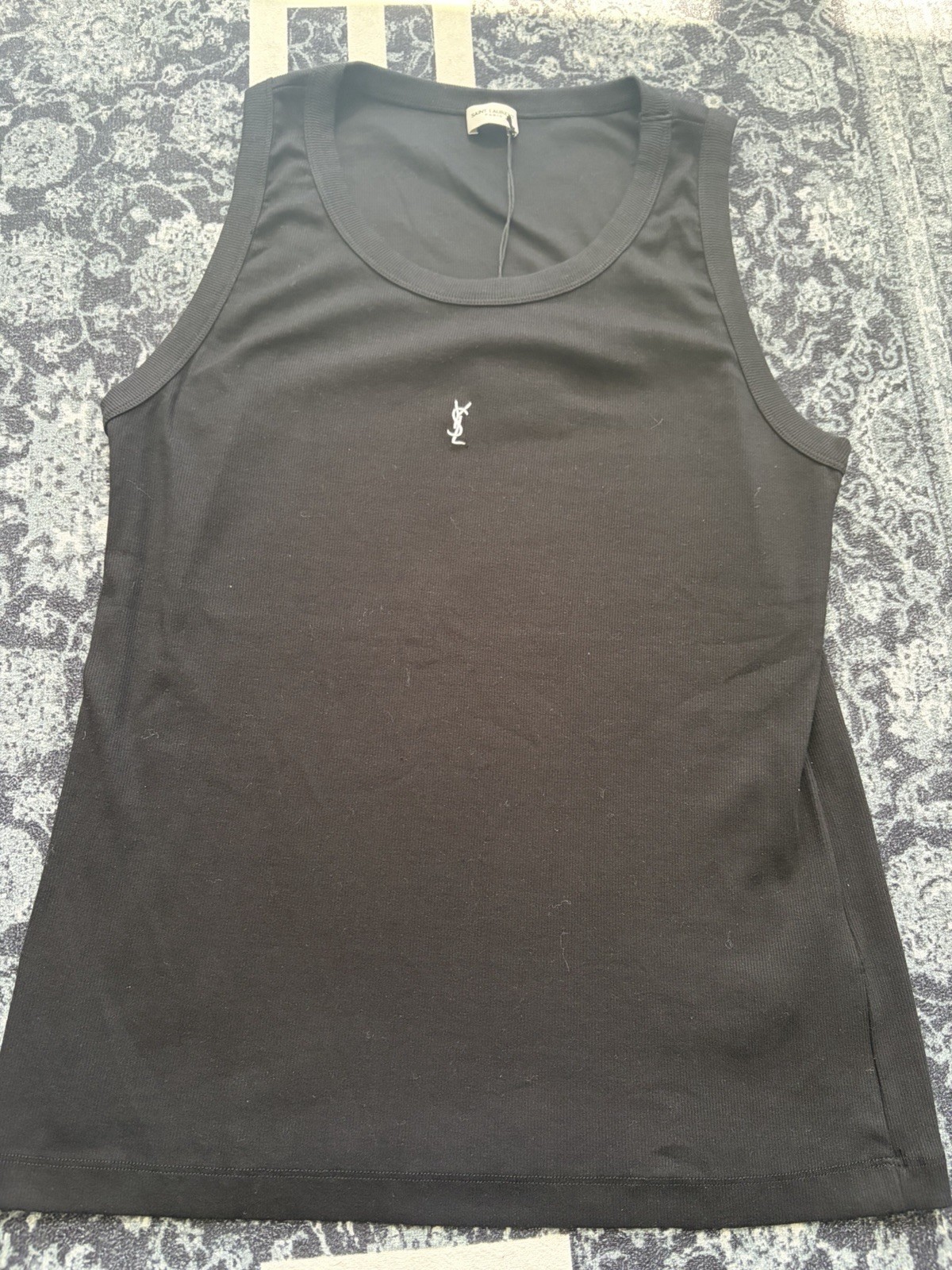 Saint Laurent Paris Cassandre Men’s Tank Top Black XXL Round Neck Logo