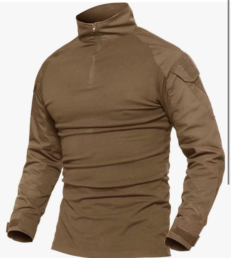 MAGCOMSEN Men&rsquo;s Tactical Military Shirts 1/4 Zip Long Sleeve Shirt Pockets XL