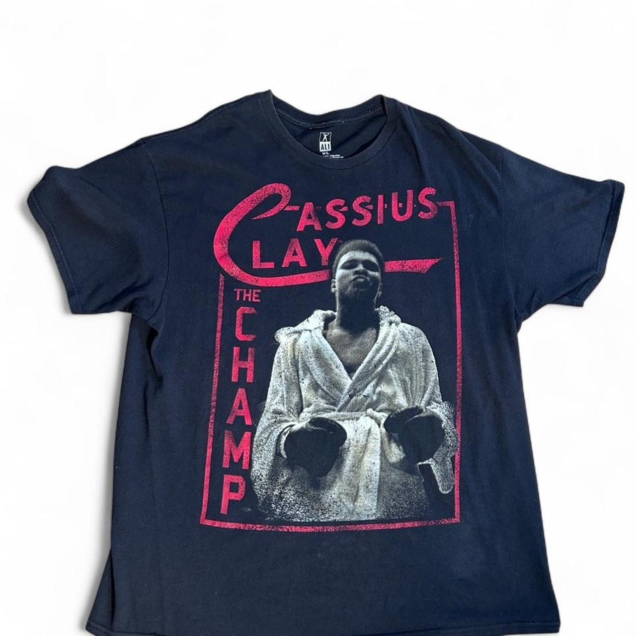 Cassius Clay Muhammad Ali black cotton t-shirt Size XL