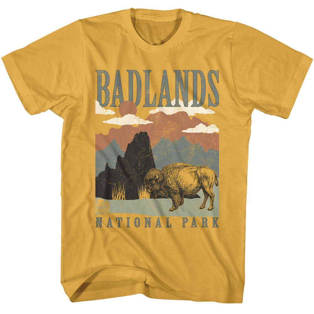 United States Badlands National Park South Dakota Buffalo Men&rsquo;s T Shirt