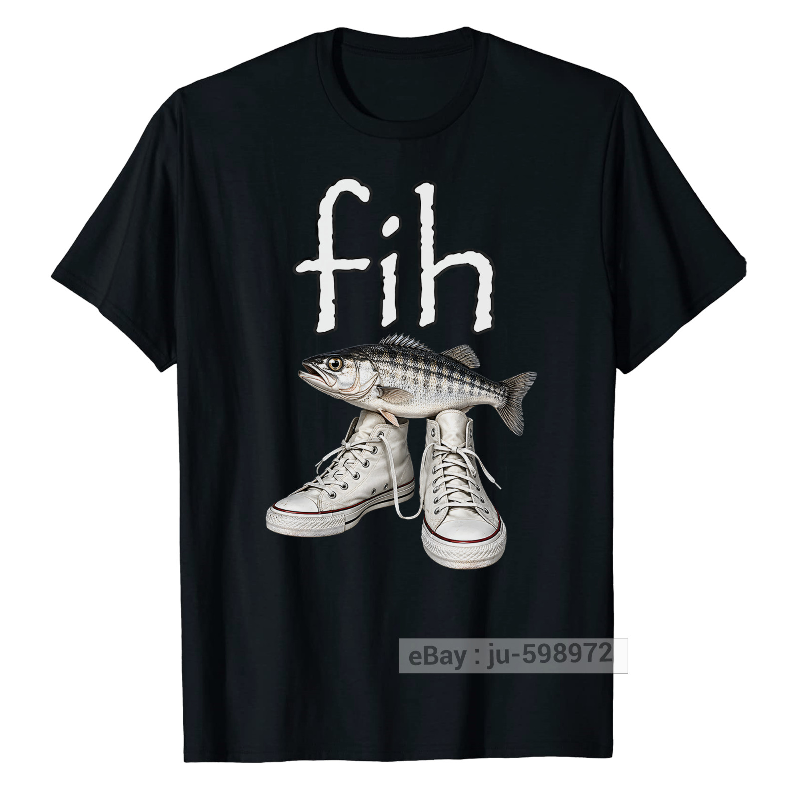 Shoes Fih Funny Misspelled Fish Meme T-Shirt Fisher Fisherman Fishing Bass Bait