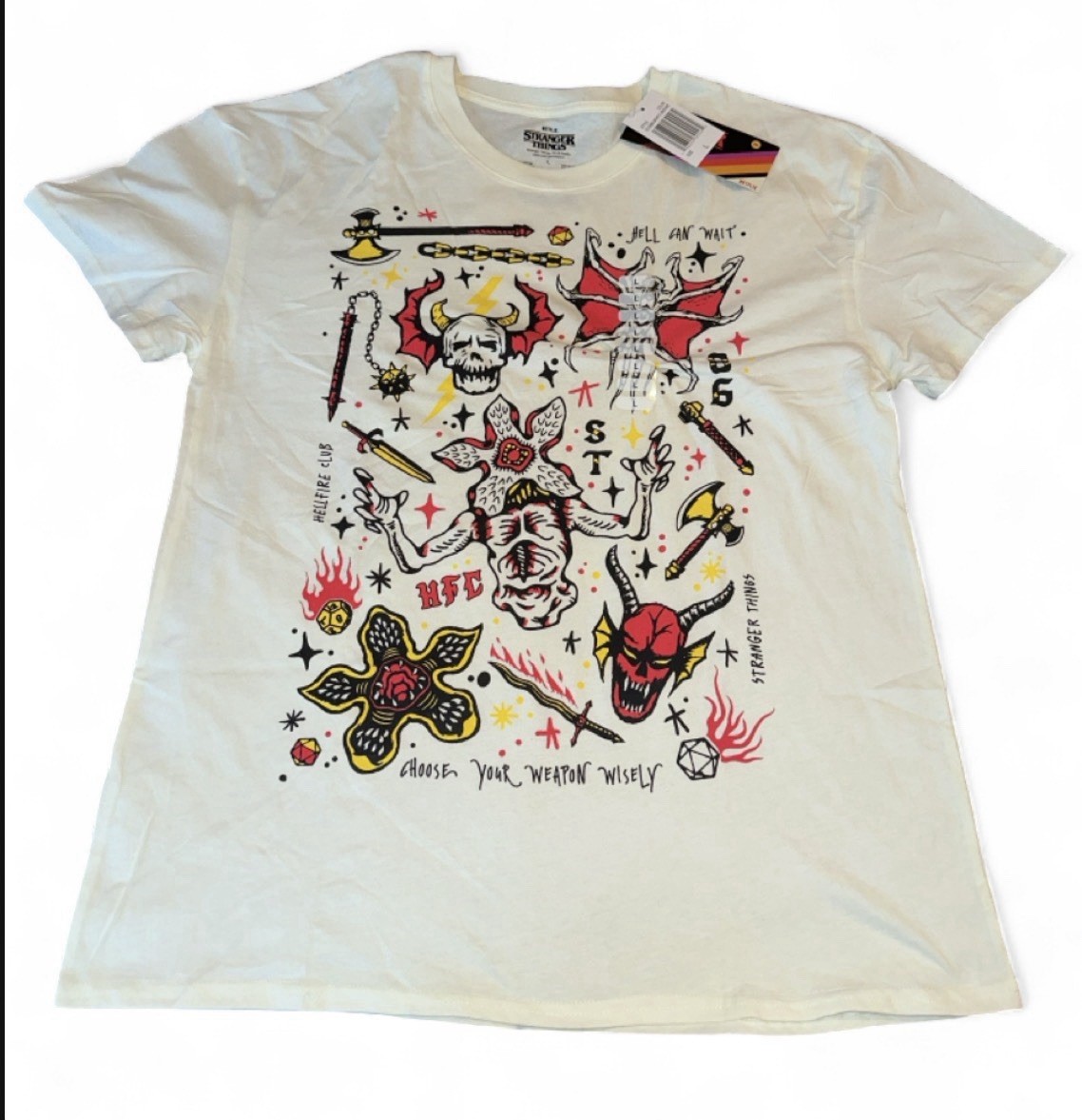NWT Netflix Stranger Things T-Shirt Unisex Sz L Graphic Short Sleeve