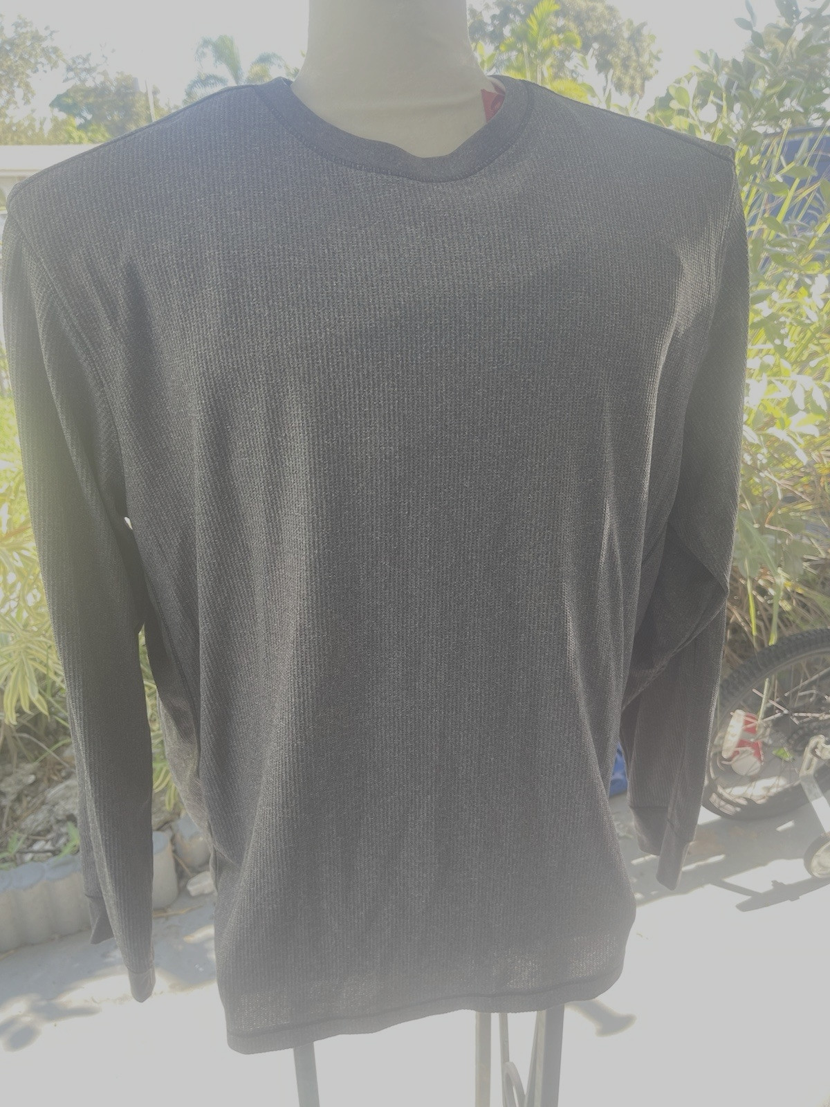 A4 N3165 Men’s Performance T-Shirt XXL Gray Long Sleeve Polyester Cooling Dri-Fi