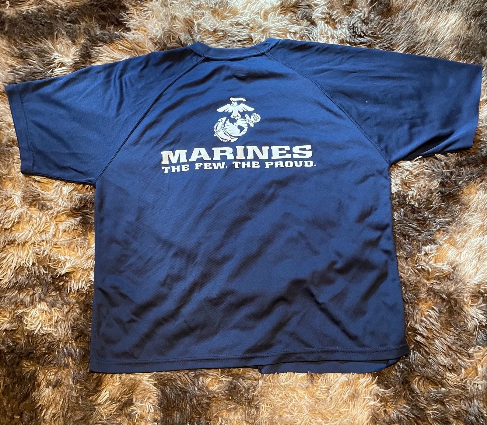 USMC Great American T-Shirt Factory Performance Athletic T-Shirt Blue