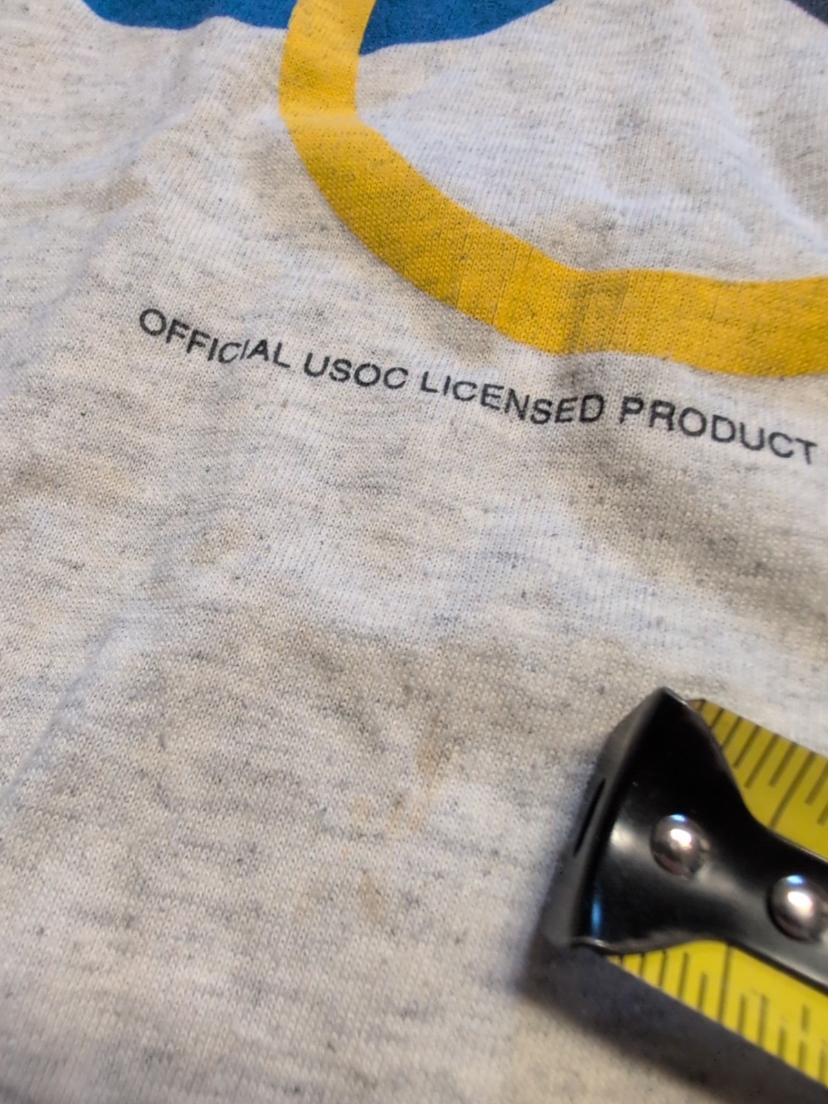 Vintage USA Olympics Graphic T Shirt Hanes Heavyweight M Made USA Single Stitch