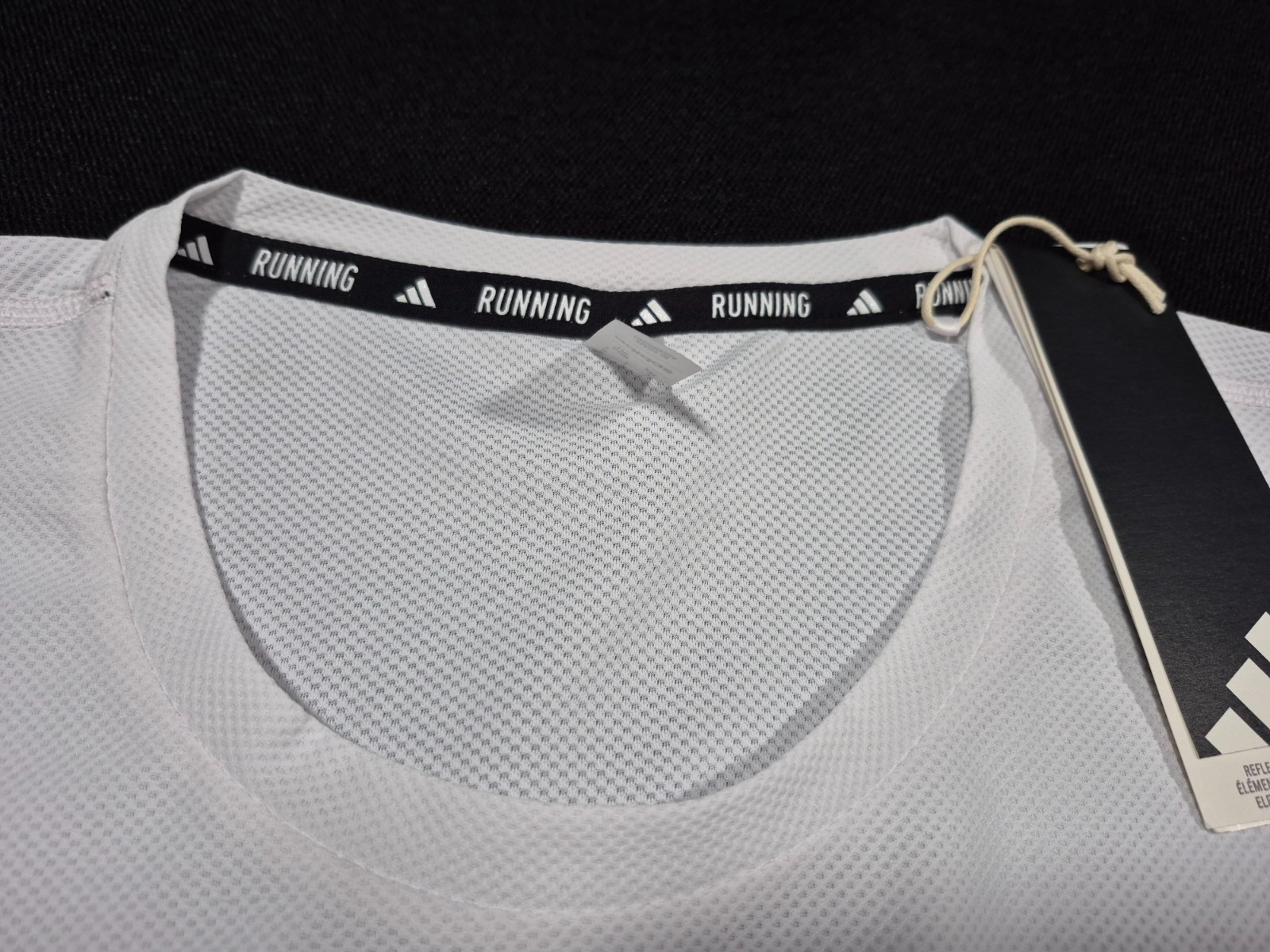 Adidas Mens OWN THE RUN Shirts S/S Training White Blackr- Jersey Jogging IK7436