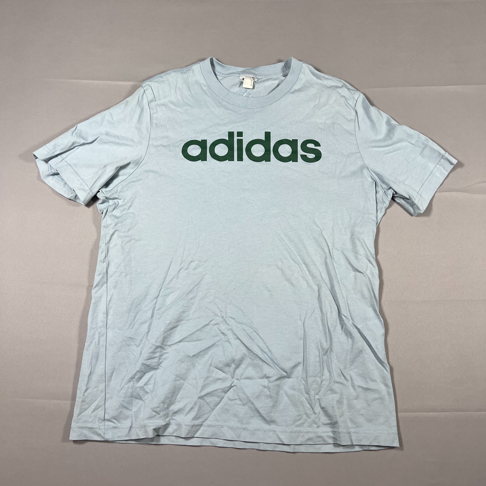Set Of 2 Adidas Essentials T Shirt Mens M Wonder Blue Embroidered Logo Crew Neck