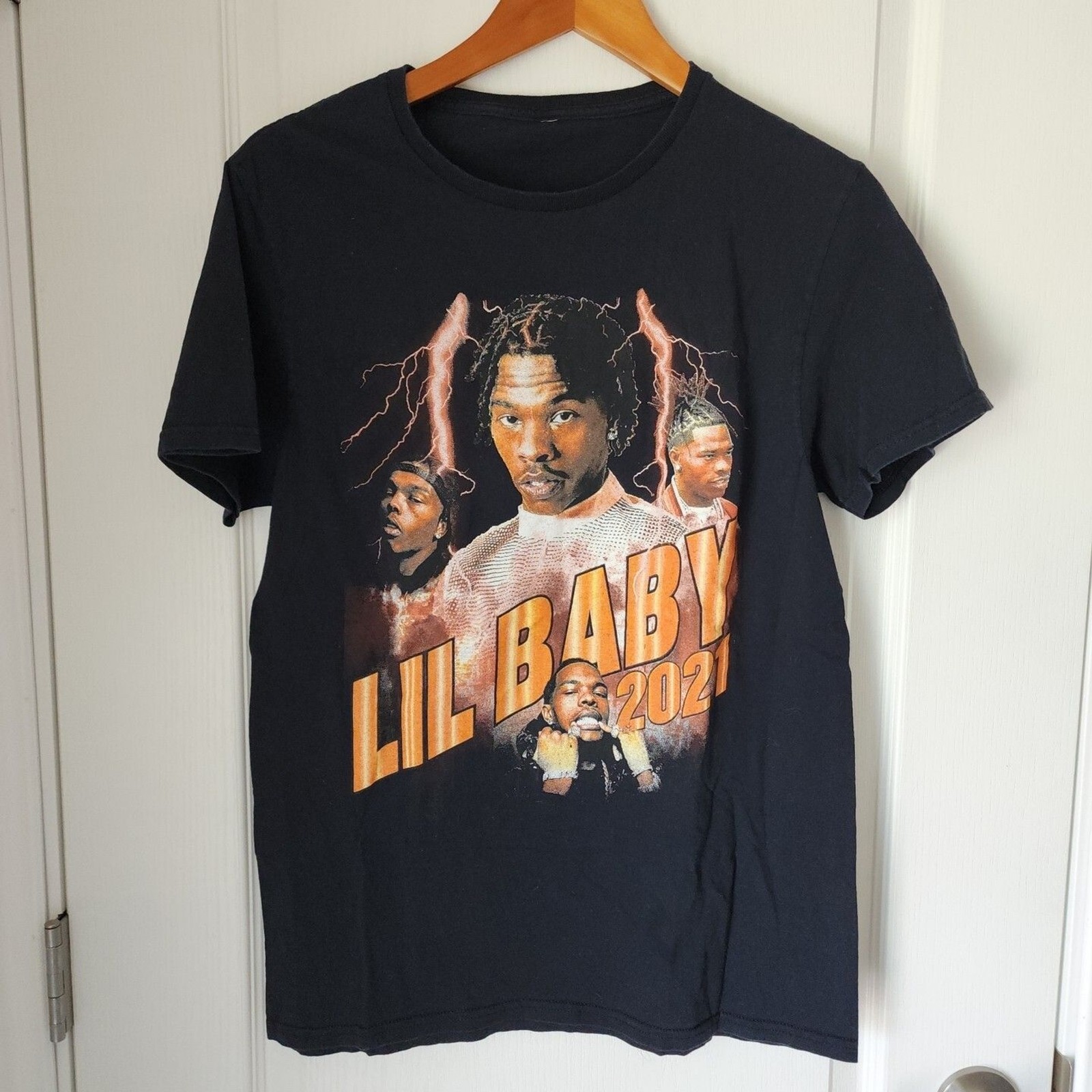 Lil Baby Shirt Adult Small 2021 Back Outside Tour Double Sided