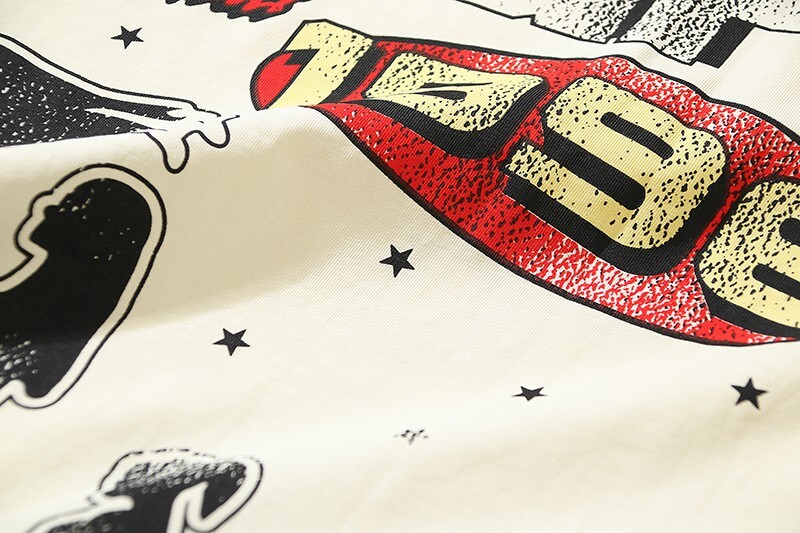 24SS Hell Studios star Skull print Tee INS Style high street trend Men&rsquo;s T-shirt