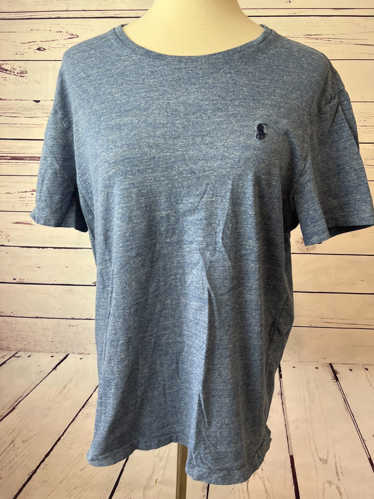 Polo Ralph Lauren shirt Large Mens T-Shirt Short Sleeve Tee Custom Fit Blue