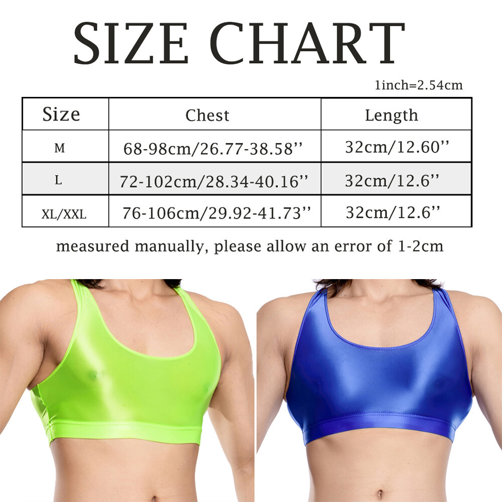 Sexy Mens Fitness Sport Vests Oil Shiny Smooth Crop Tops Solid Color Undershirts