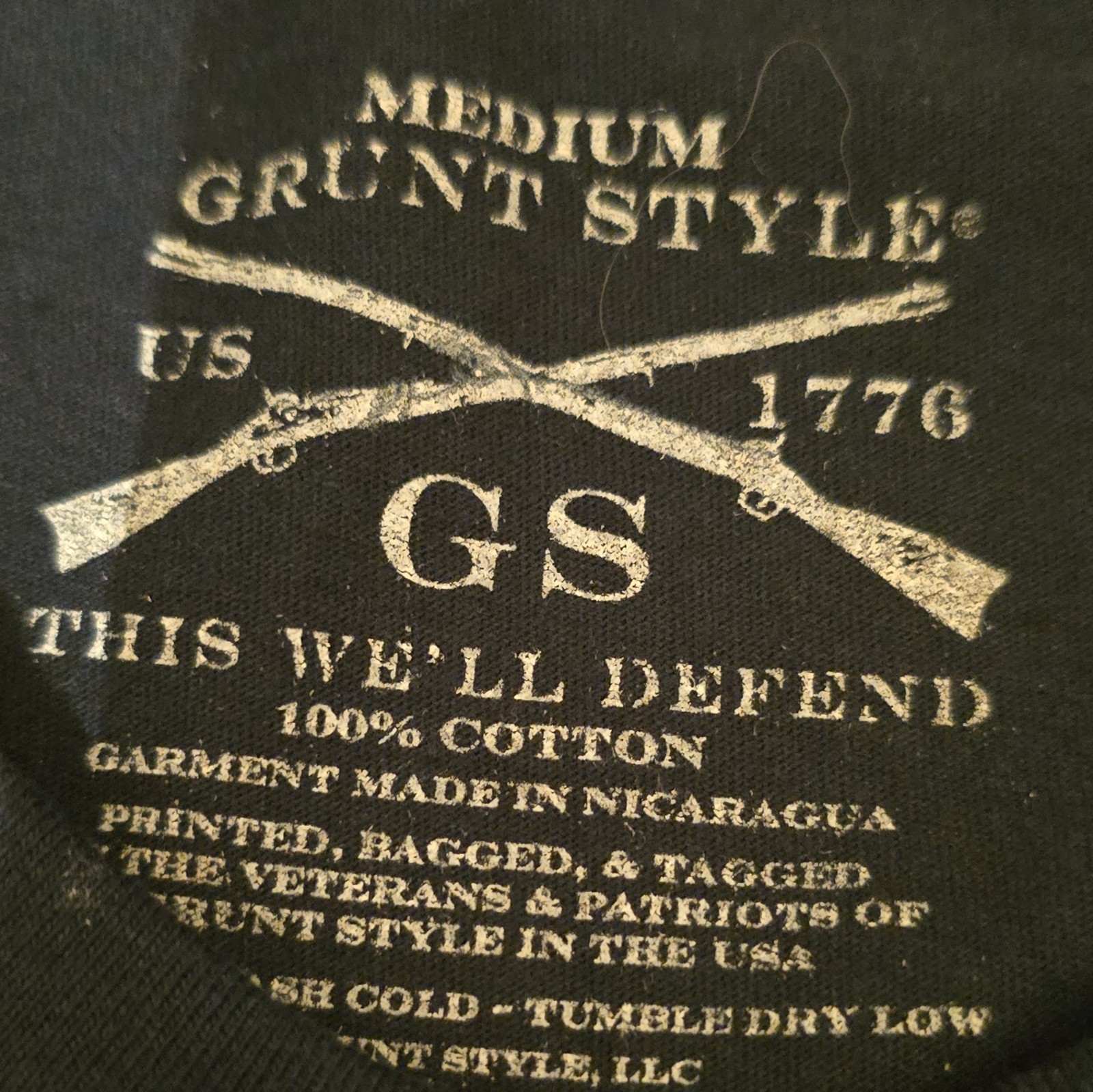 Grunt Style Men&rsquo;s Navy This We&rsquo;ll Defend Graphic Crew Neck Cotton Tee M