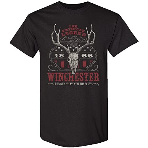 Winchester Classic – Western Flag Deer Skull – Mens Graphic T-Shirt