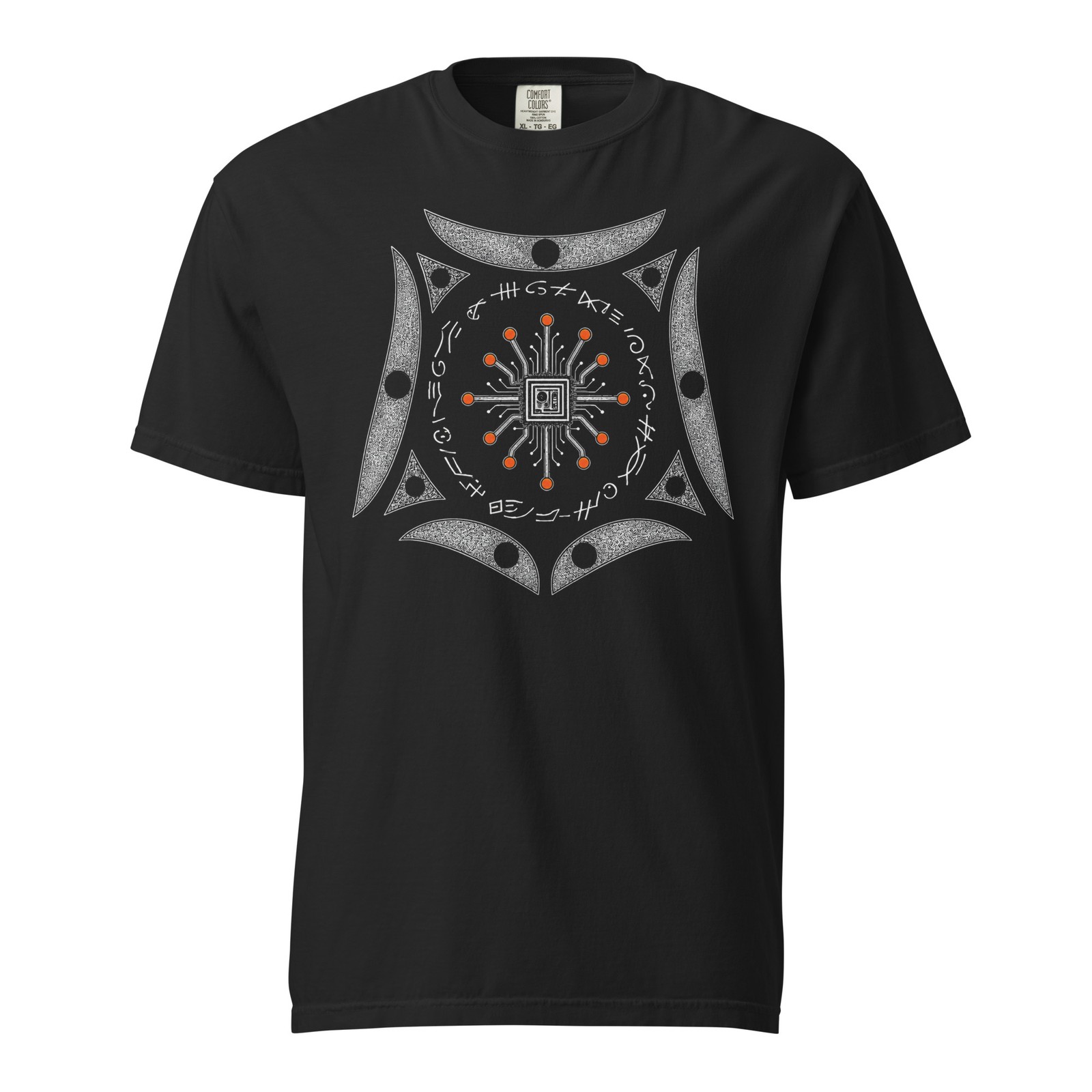 Buga Sphere Alien UFO Science Technology Graphic T-Shirt Sci Fi Circuit Tee