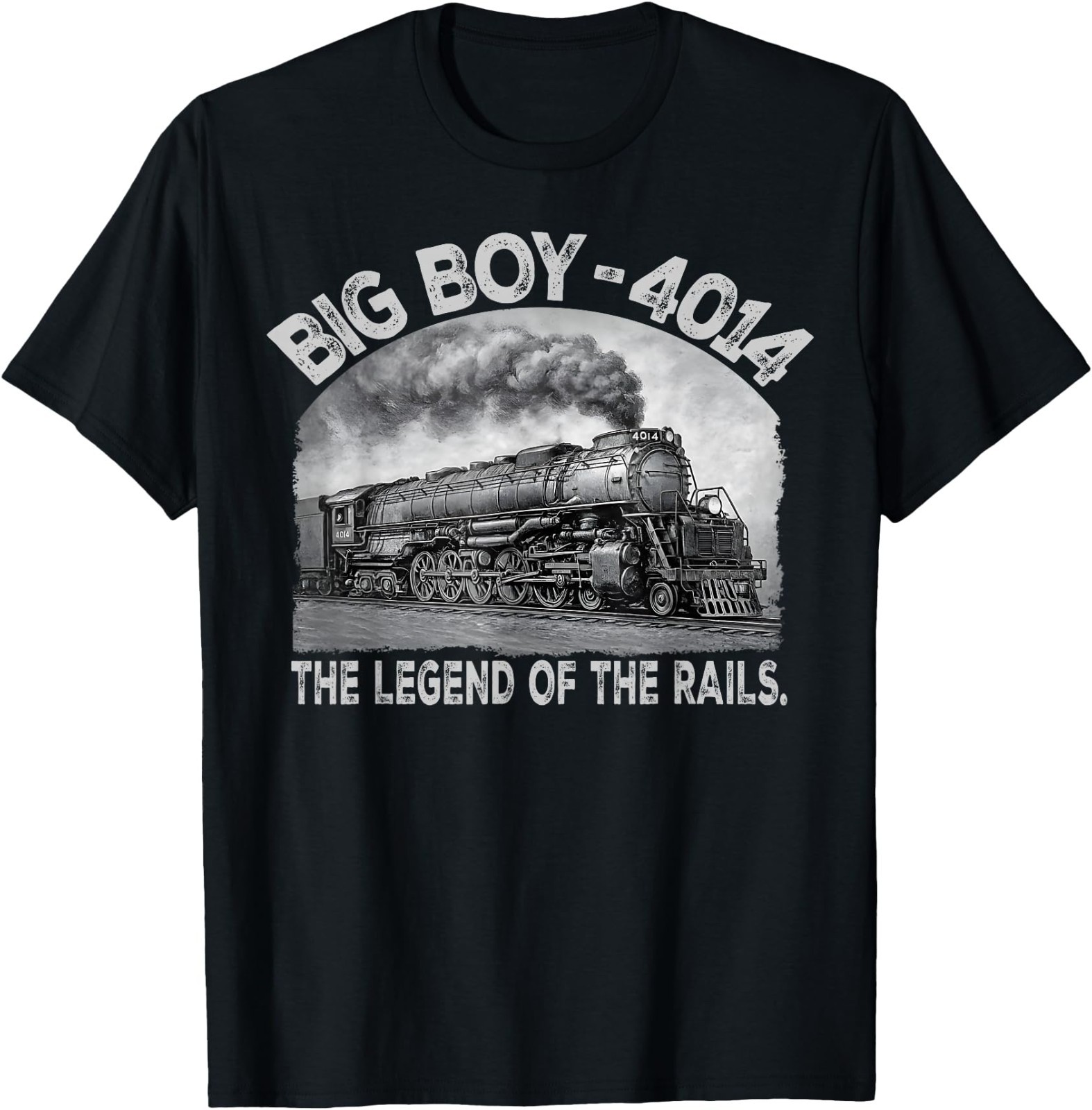 Big Boy 4014 Steam Engine Locomotive Train Vintage Railroad Cotton Unisex Tee